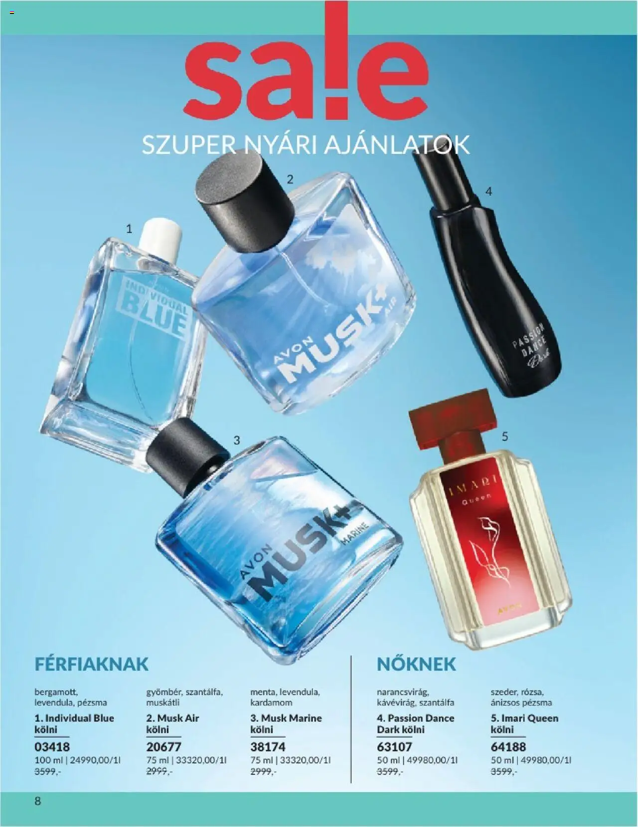 Avon akciós ujság - amely érvényes a következő dátumtól: 01.07.2025 | Oldal: 8 | Termékek: Kölni