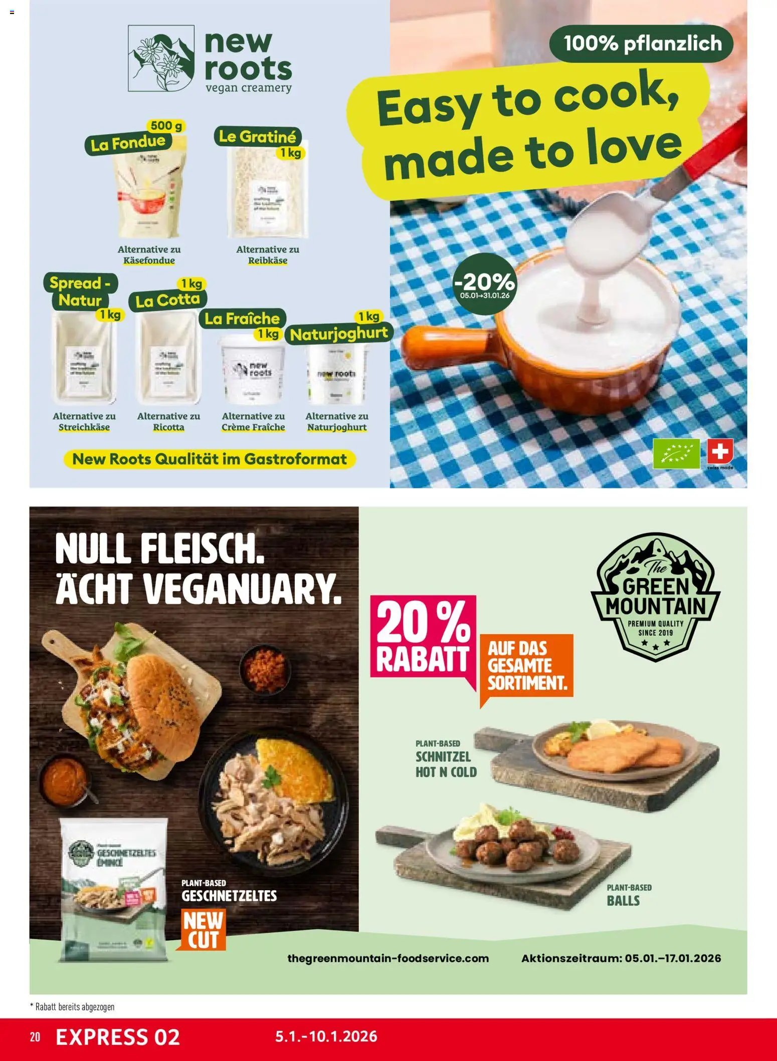 Prodega Aktionen – gültig ab 05.01.2026 | Seite: 20 | Produkte: Streichkäse, Fondue, Creme