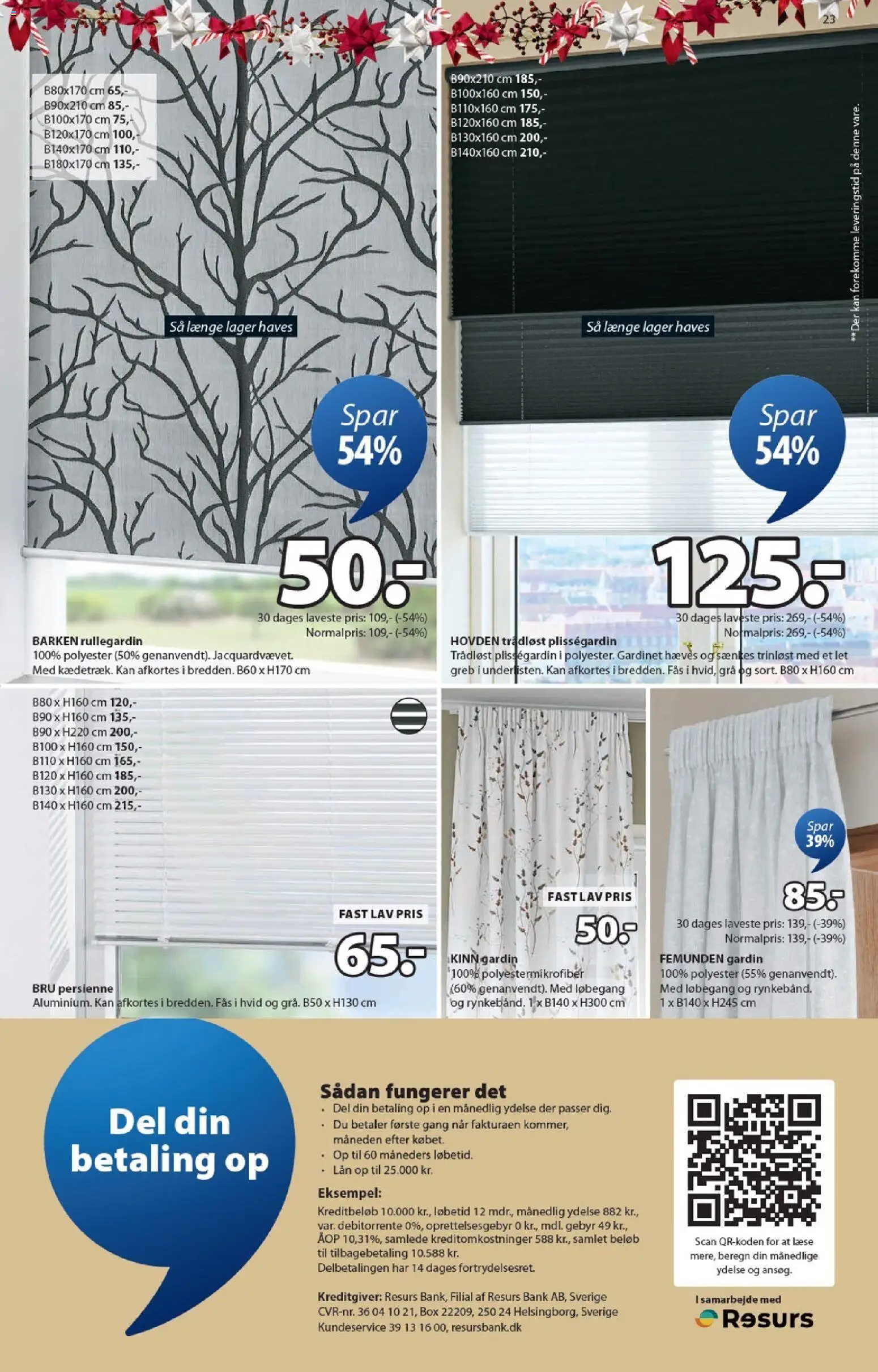 JYSK tilbudsavis – gyldig fra 07.11.2025 | Side: 23 | Produkter: Plisségardin