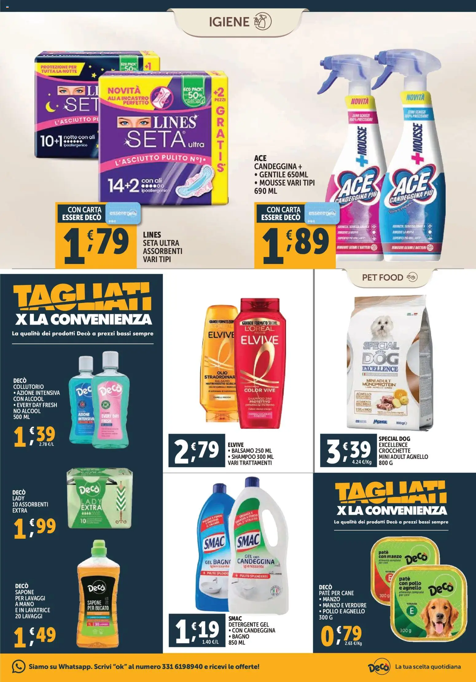 Volantino Decò del 07.11.2025 | Pagina: 15 | Prodotti: Shampoo, Paté, Manzo, Crocchette