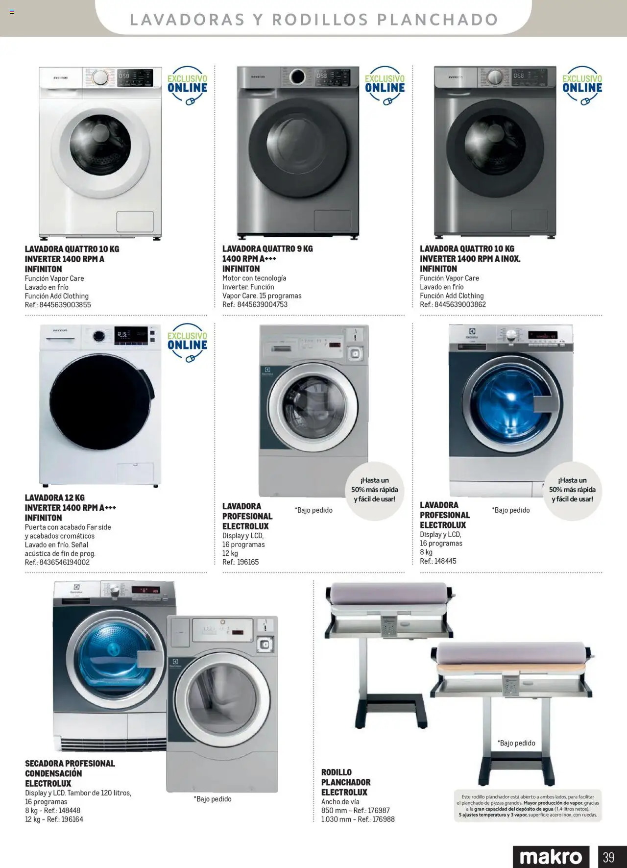 Makro - Catálogo Limpieza │ válido desde el 13.03.2025 | Página: 39 | Productos: Lavadora, Secadora