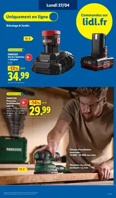 LIDL - Prévisualisation de PARKSIDE Set de 2 batteries + chargeur, Le set de 2 batteries avec chargeur. valide à partir de 23.04.2026 | Page: 55