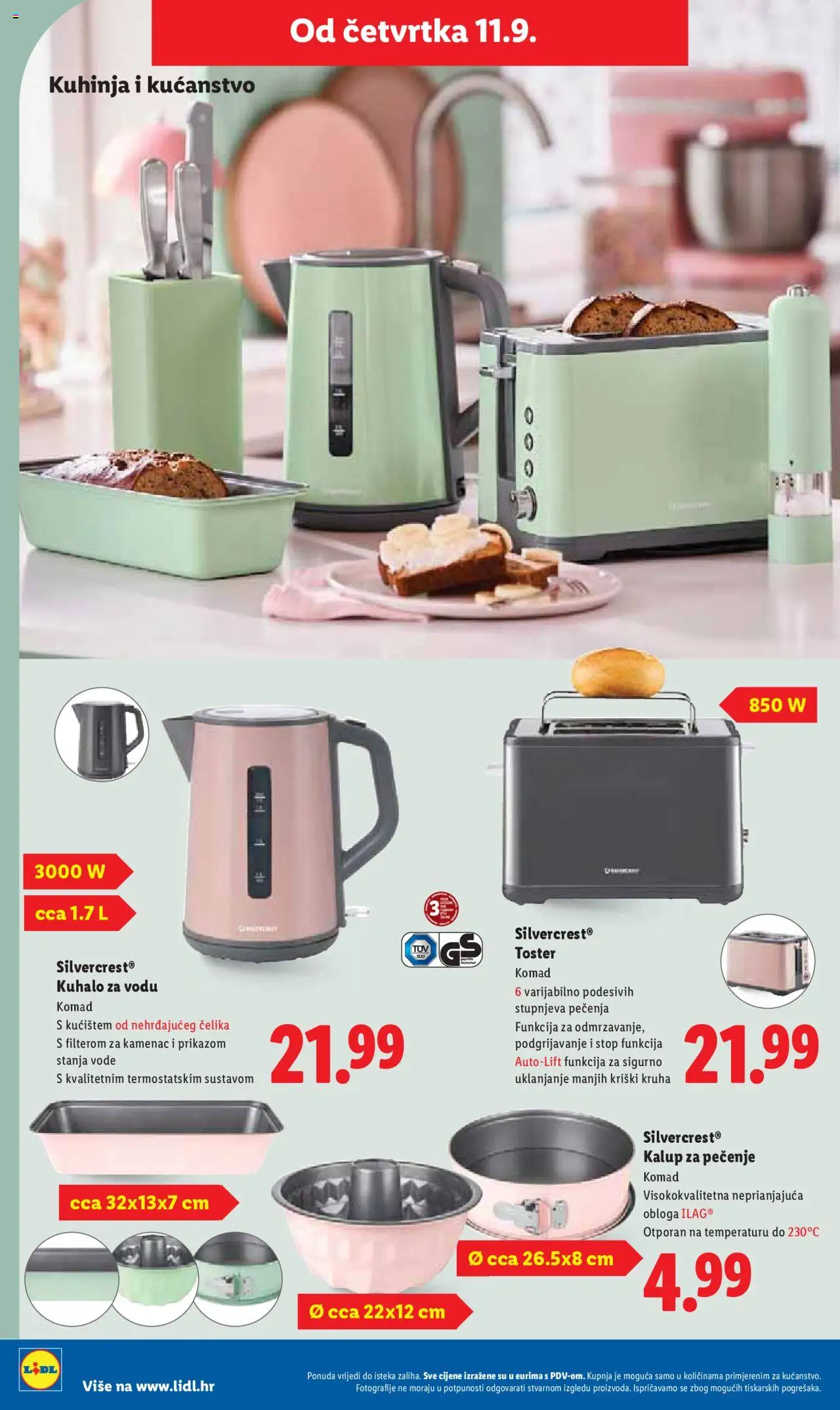 Lidl katalog | vrijedi od 08.09.2025 | Stranica: 38 | Proizvodi: Kuhalo za vodu, Toster, Kuhinja