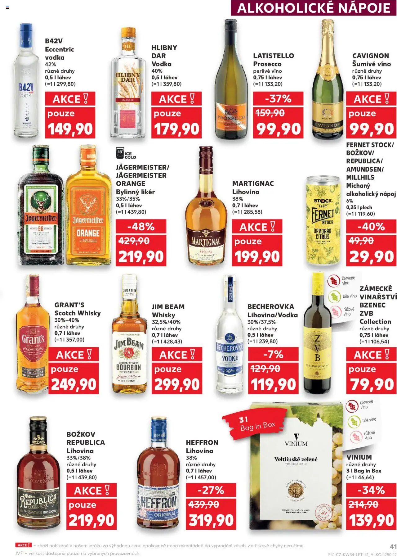 Kaufland leták - Brno od 20.08.2025 | Strana: 41 | Produkty: Jägermeister, Whiskey, Jim Beam, Frizzante