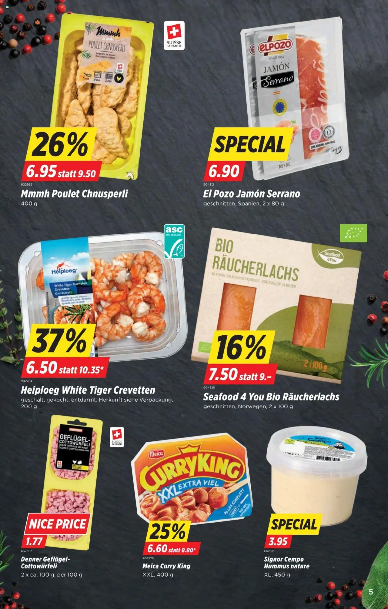 Denner Aktionen – gültig ab 09.09.2025 | Seite: 5 | Produkte: Garnelen, Räucherlachs
