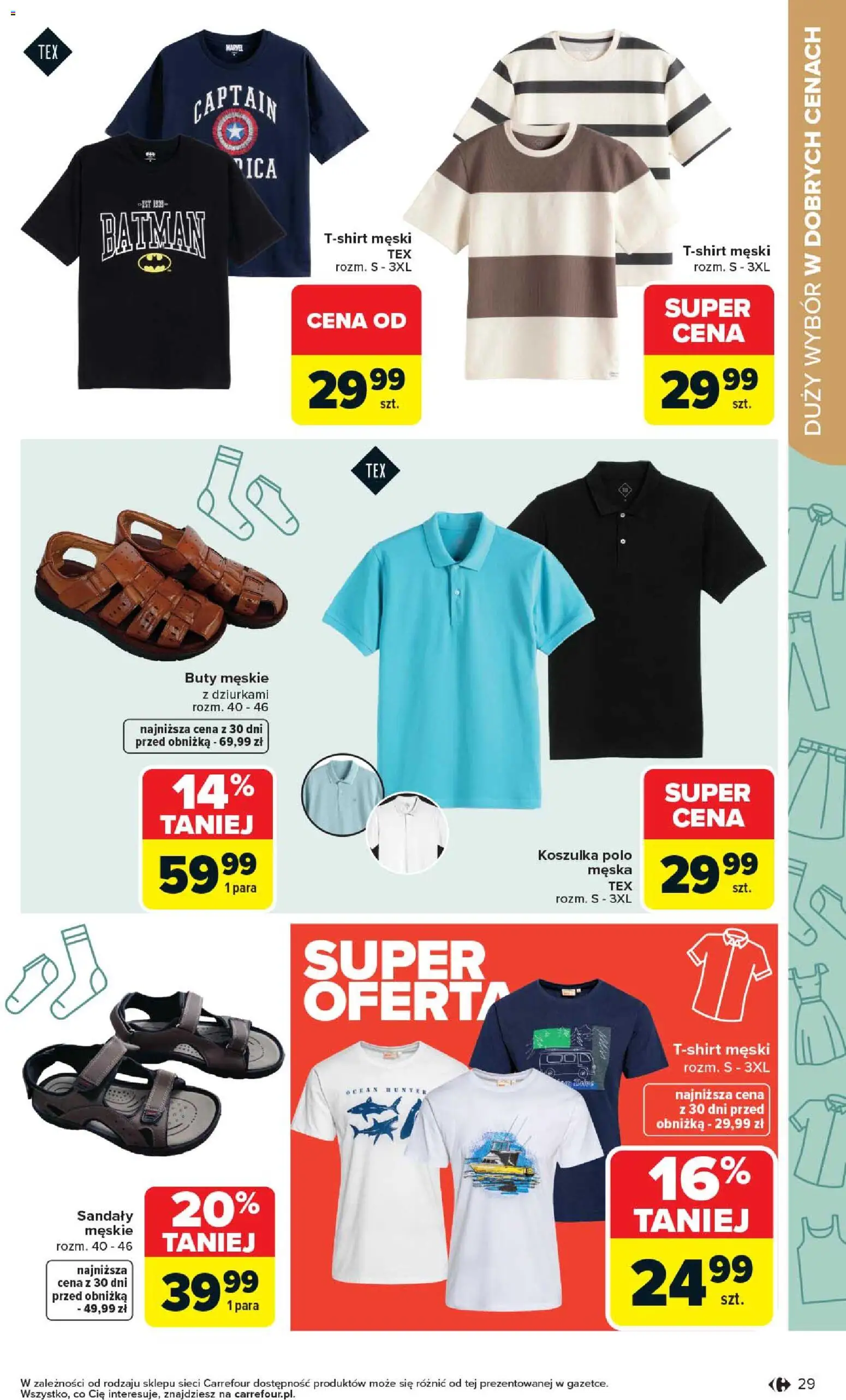 Carrefour gazetka - Łap super okazje od 27.04.2026 | Strona: 29 | Produkty: Sandały, Buty, Buty męskie