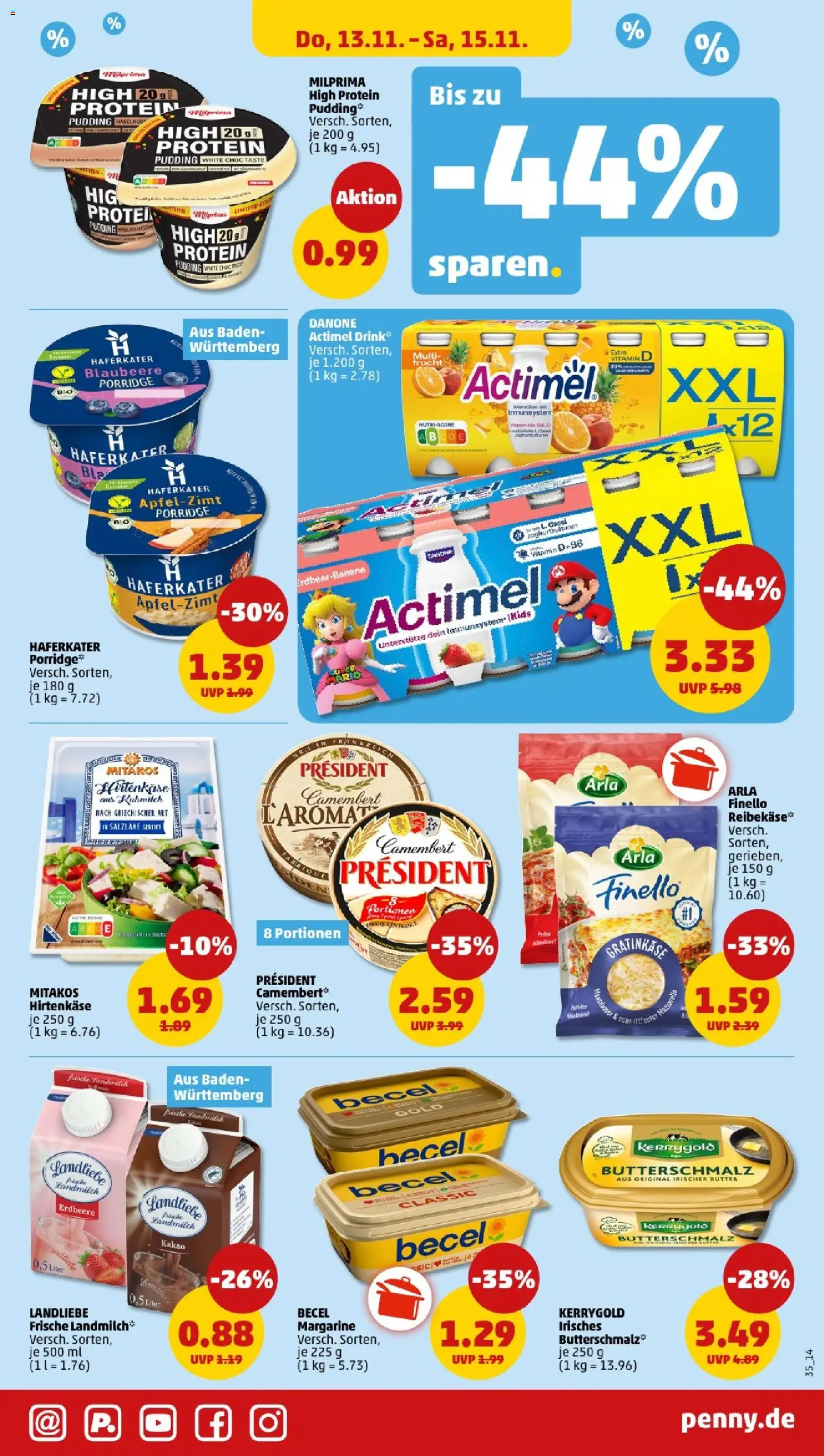 Penny - Baden-Württemberg – gültig ab 10.11.2025 | Seite: 35 | Produkte: Butterschmalz, Margarine, Becel, Pudding