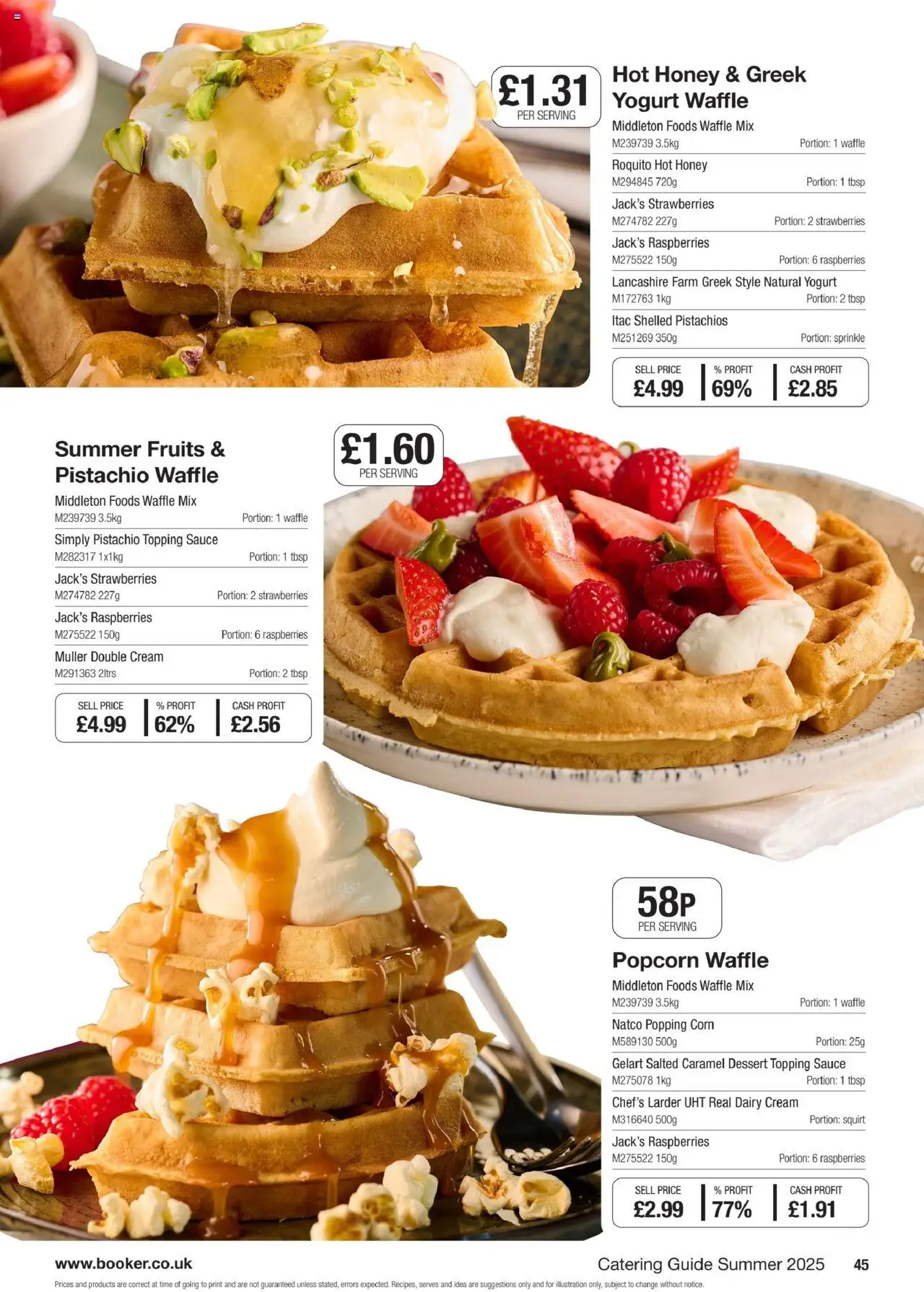  | Page: 45 | Products: Sauce, Strawberries, Cream, Popcorn
