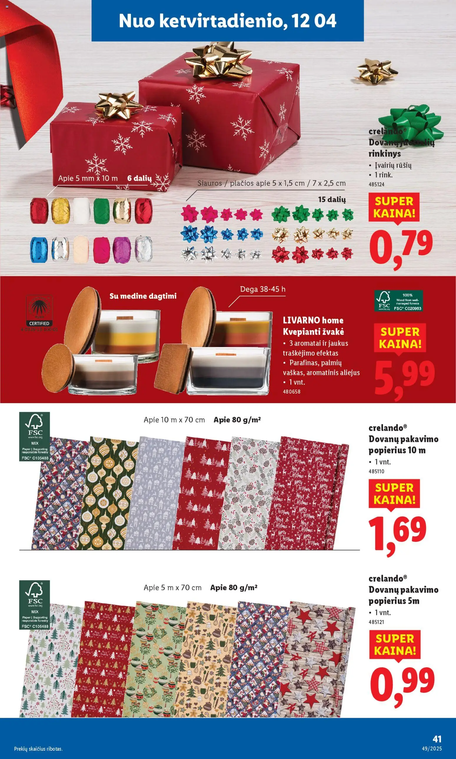 LIDL akcijos nuo 01.12.2025 | Puslapis: 41 | Prekių: Aliejus