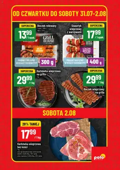 POLOmarket Gazetka - Super Hity od 31.07.2025 | Strona: 7 | Produkty: Karkówka wieprzowa, Boczek wieprzowy, Por, Boczek