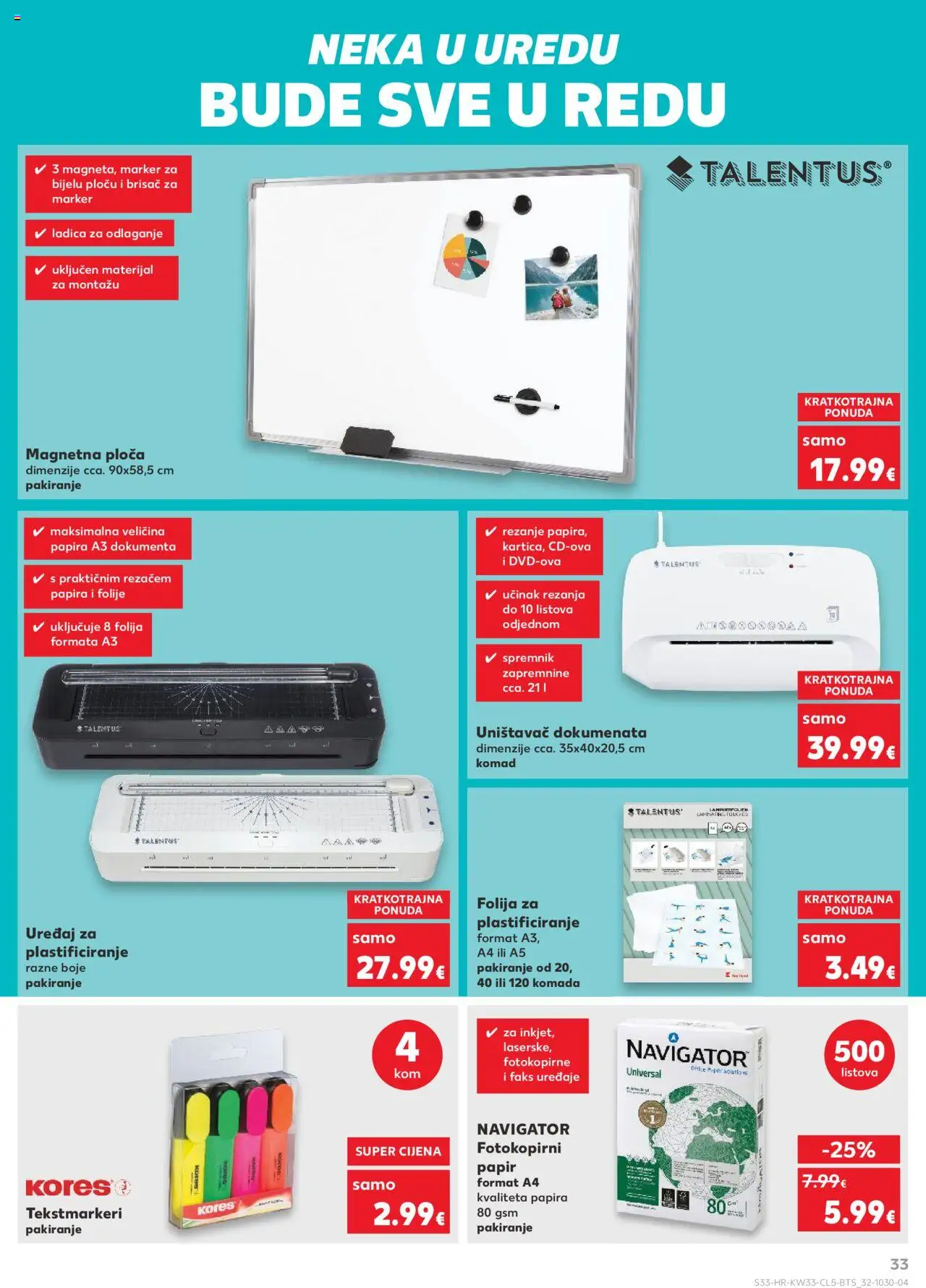 Kaufland katalog | vrijedi od 11.08.2025 | Stranica: 33 | Proizvodi: Faks, Laminator