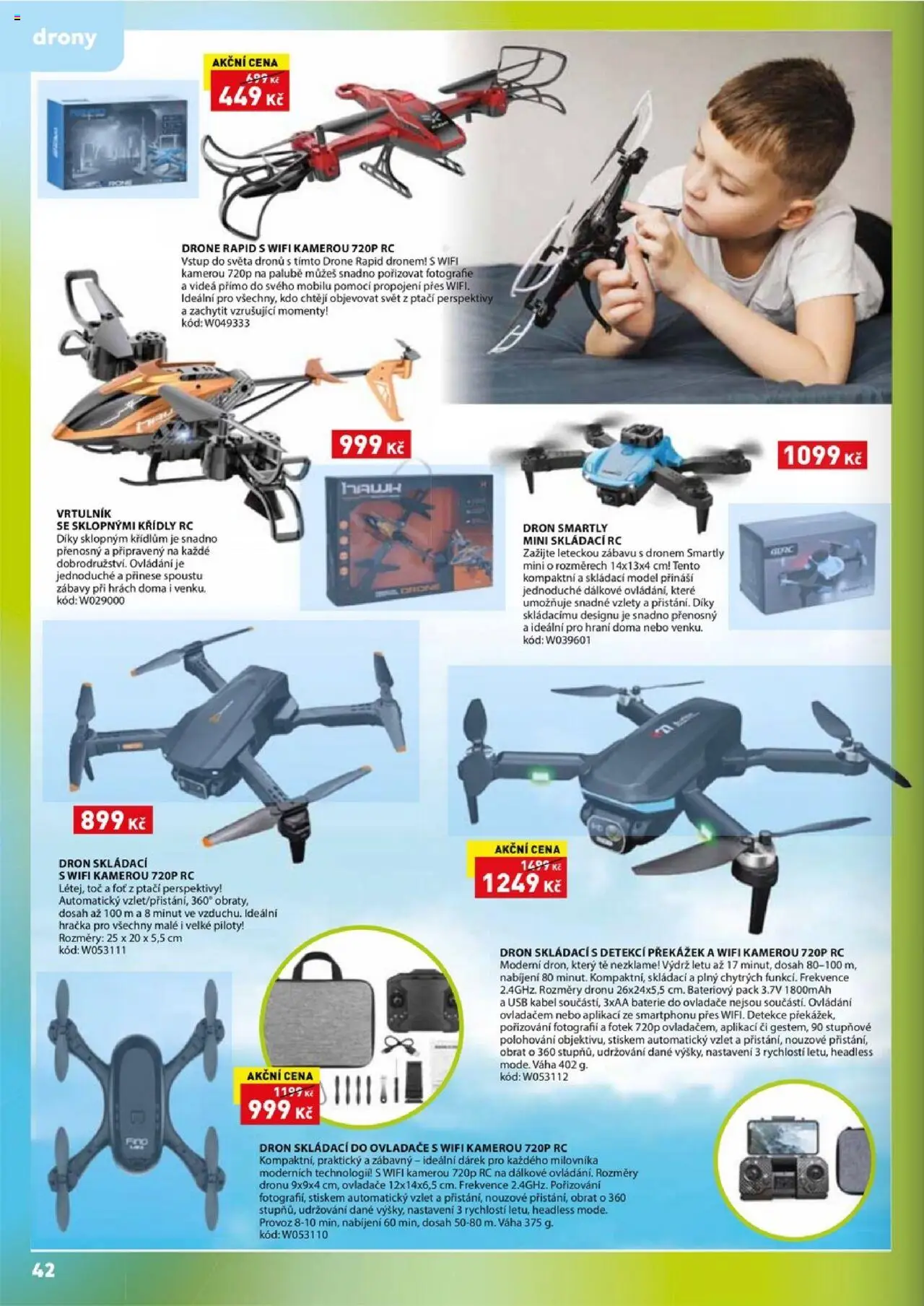 Wiky katalog - Vánoce 2025 od 14.10.2025 | Strana: 42 | Produkty: Hrách, Kabel, Dron, Baterie