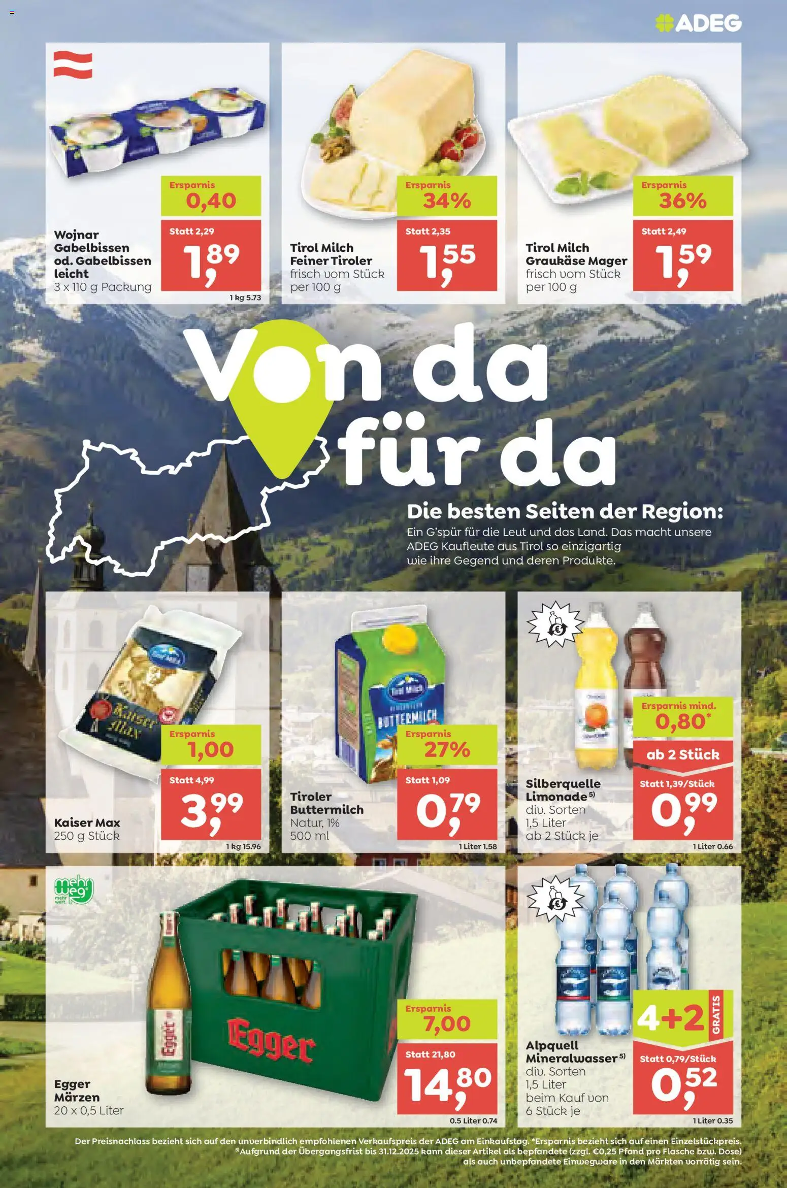 ADEG Tirol gültig ab 23.10.2025 | Seite: 5 | Produkte: Milch