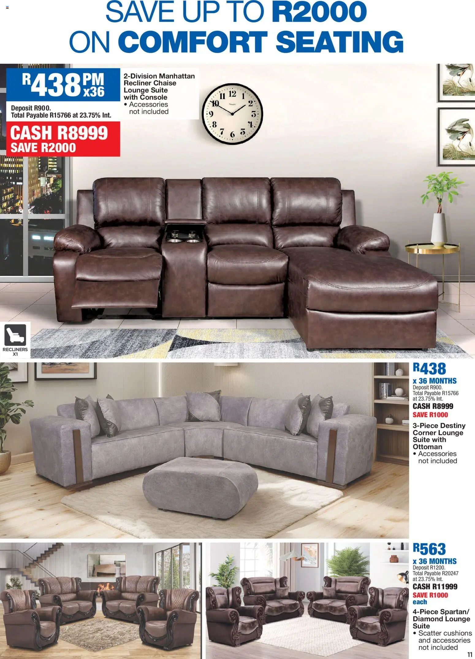 New OK Furniture catalogue – valid from 26.01.2026 | Page: 11 | Products: Lounge suite, Ottoman, Chaise