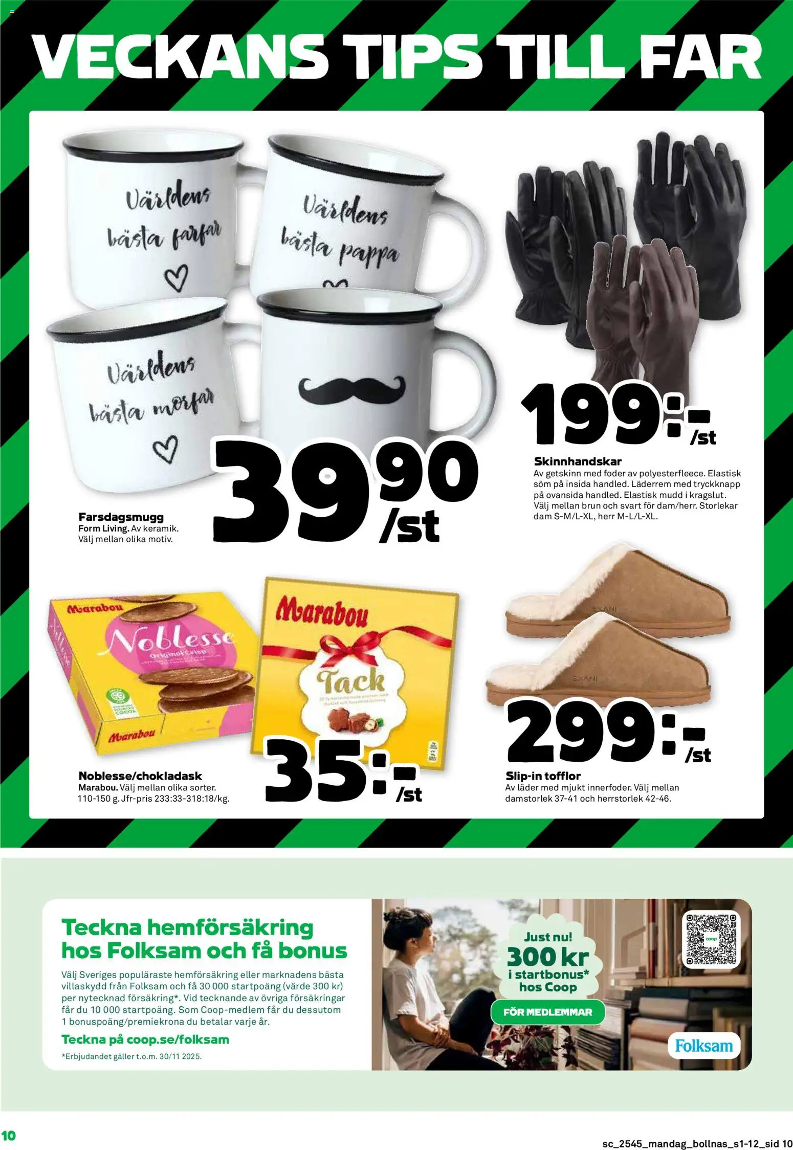 Stora Coop reklamblad aktuell från 03.11.2025 | Sida: 10 | Produkter: Galler, Tofflor