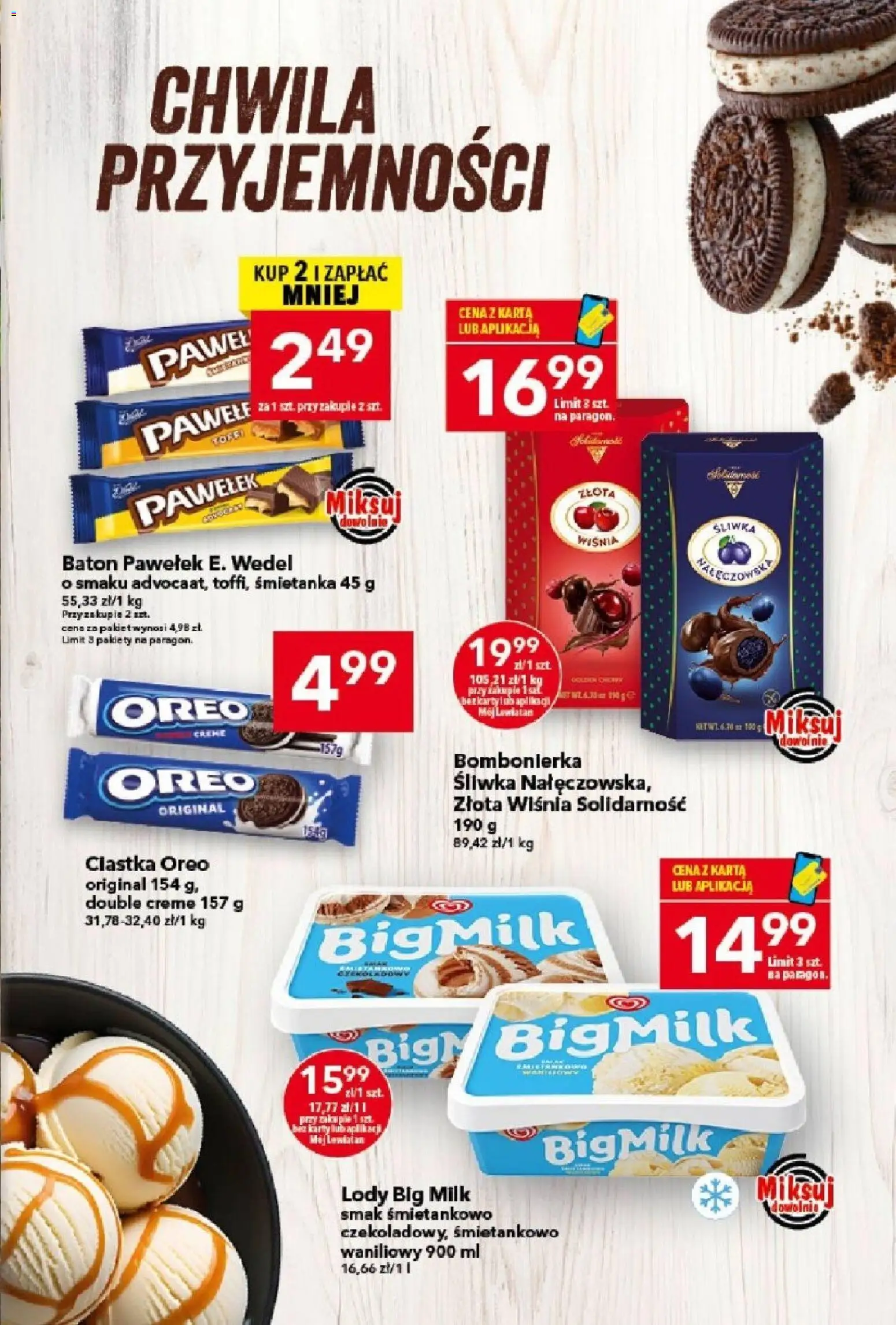 Lewiatan gazetka od 26.02.2026 | Strona: 9 | Produkty: Karta, Big Milk, Baton, Lody