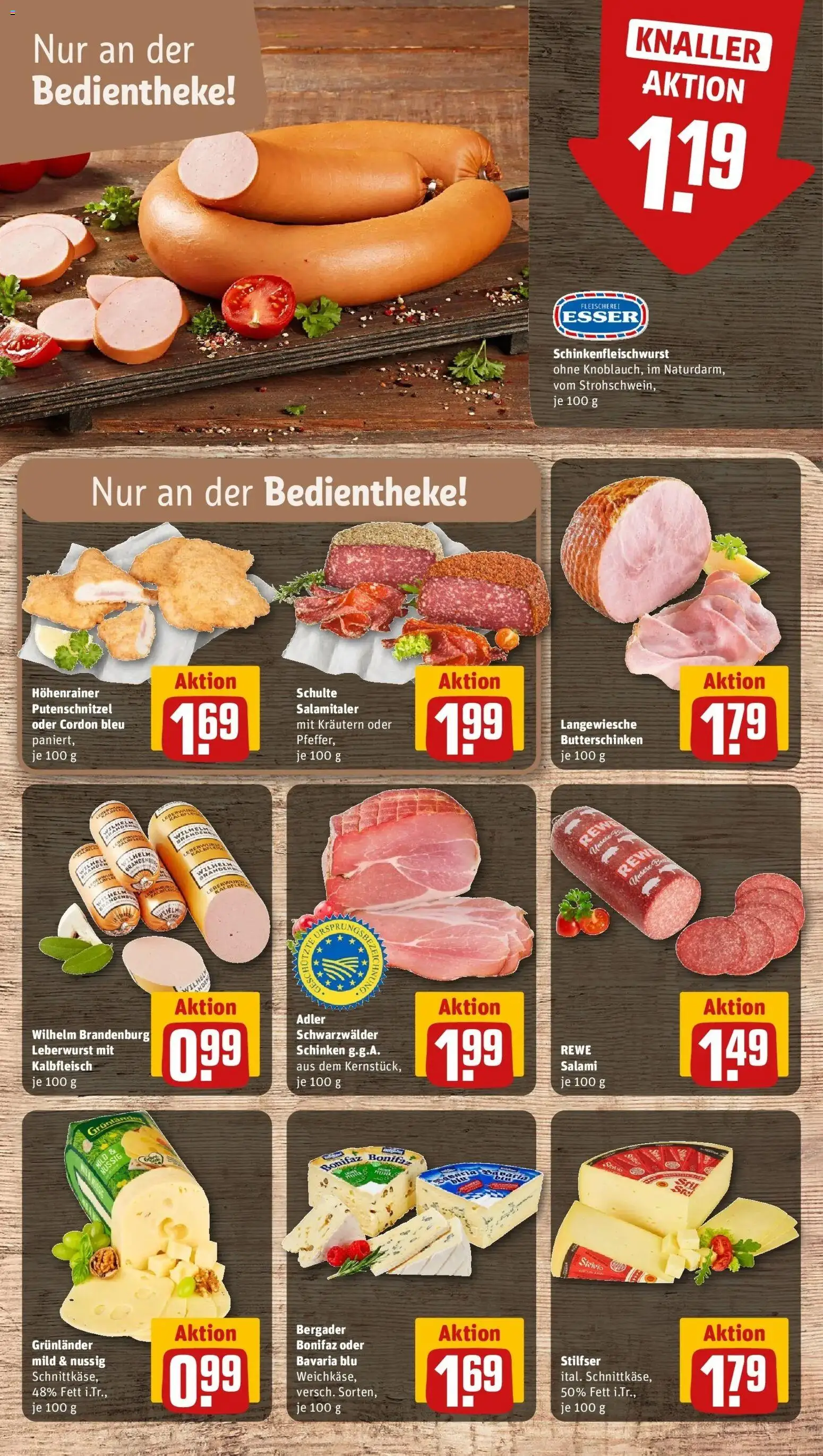 Rewe Prospekt Königswinter / Oberdollendorf	 – gültig ab 09.03.2026 | Seite: 9 | Produkte: Grunlander, Putenschnitzel, Salami, Schinken