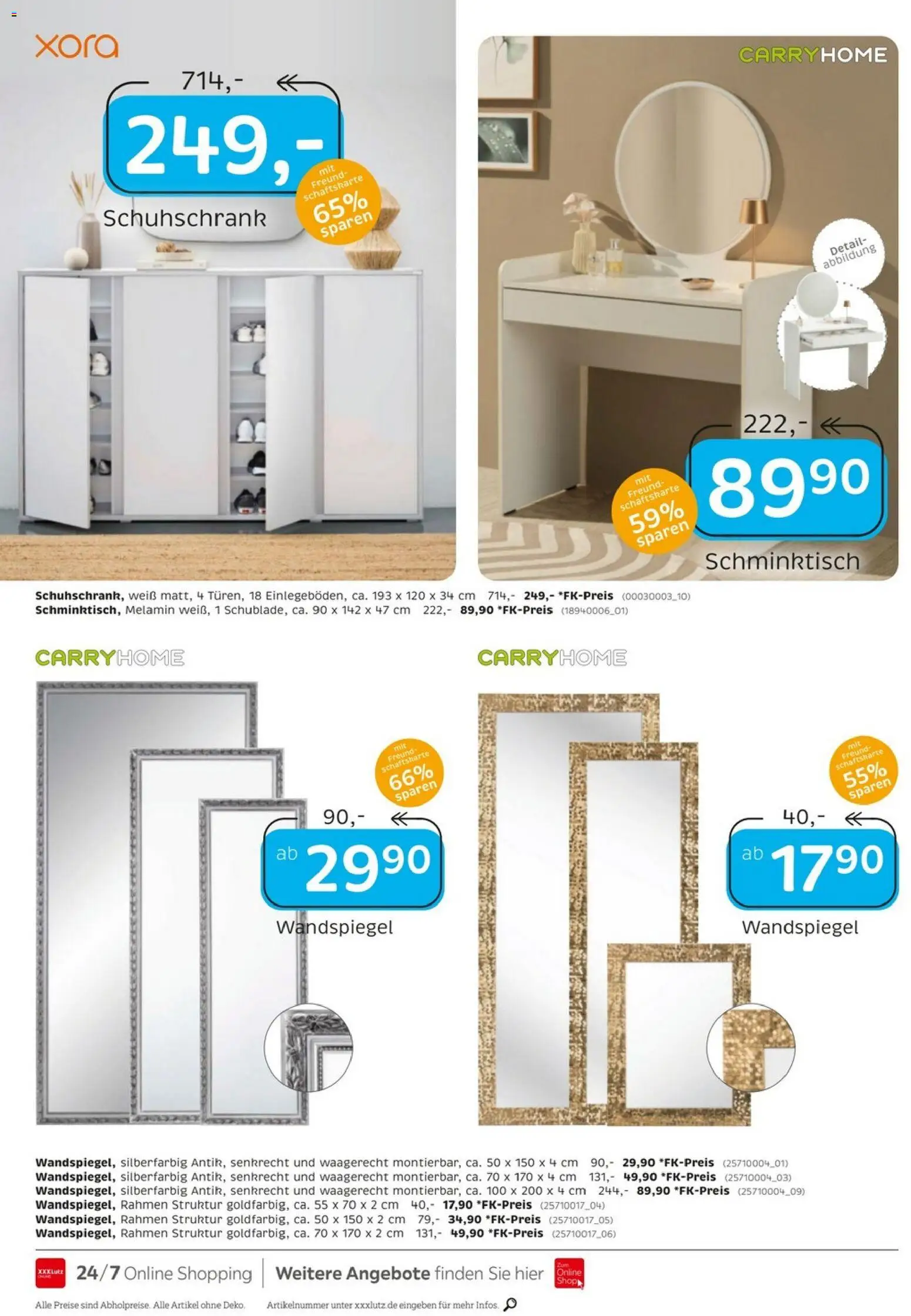 XXXLutz Junges Wohnen – gültig ab 25.04.2026 | Seite: 18 | Produkte: Schminktisch, Wandspiegel