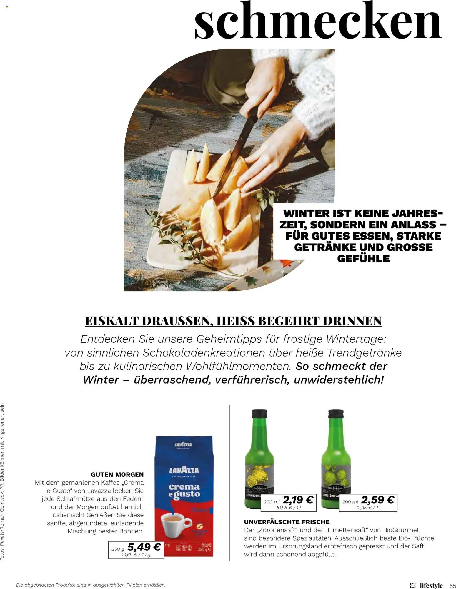 Müller Lifestyle – gültig ab 14.11.2025 | Seite: 65 | Produkte: Lavazza, Kaffee, Bilder, Saft