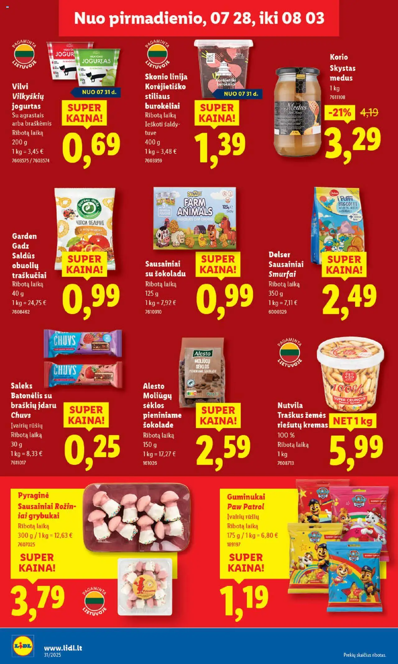 LIDL - Leidinys│galioja nuo 31.07.2025 | Puslapis: 40 | Prekių: Kremas, Jogurtas, Guminukai, Traškučiai
