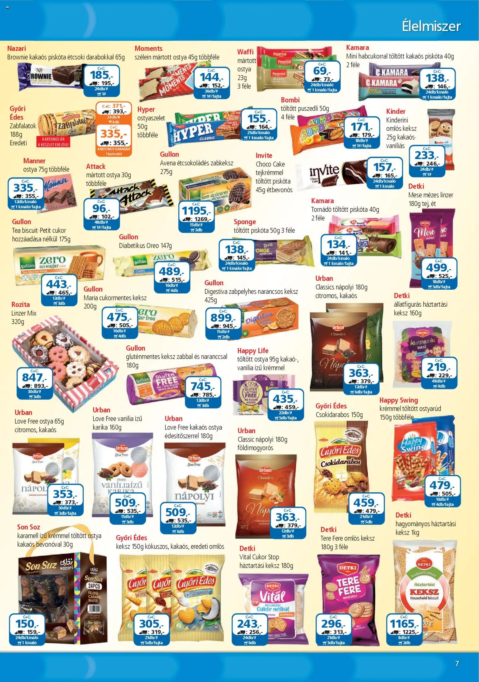 ÁRKLUB akciós ujság - amely érvényes a következő dátumtól: 01.02.2026 | Oldal: 7 | Termékek: Ostyaszelet, Gluténmentes, Keksz, Nápolyi