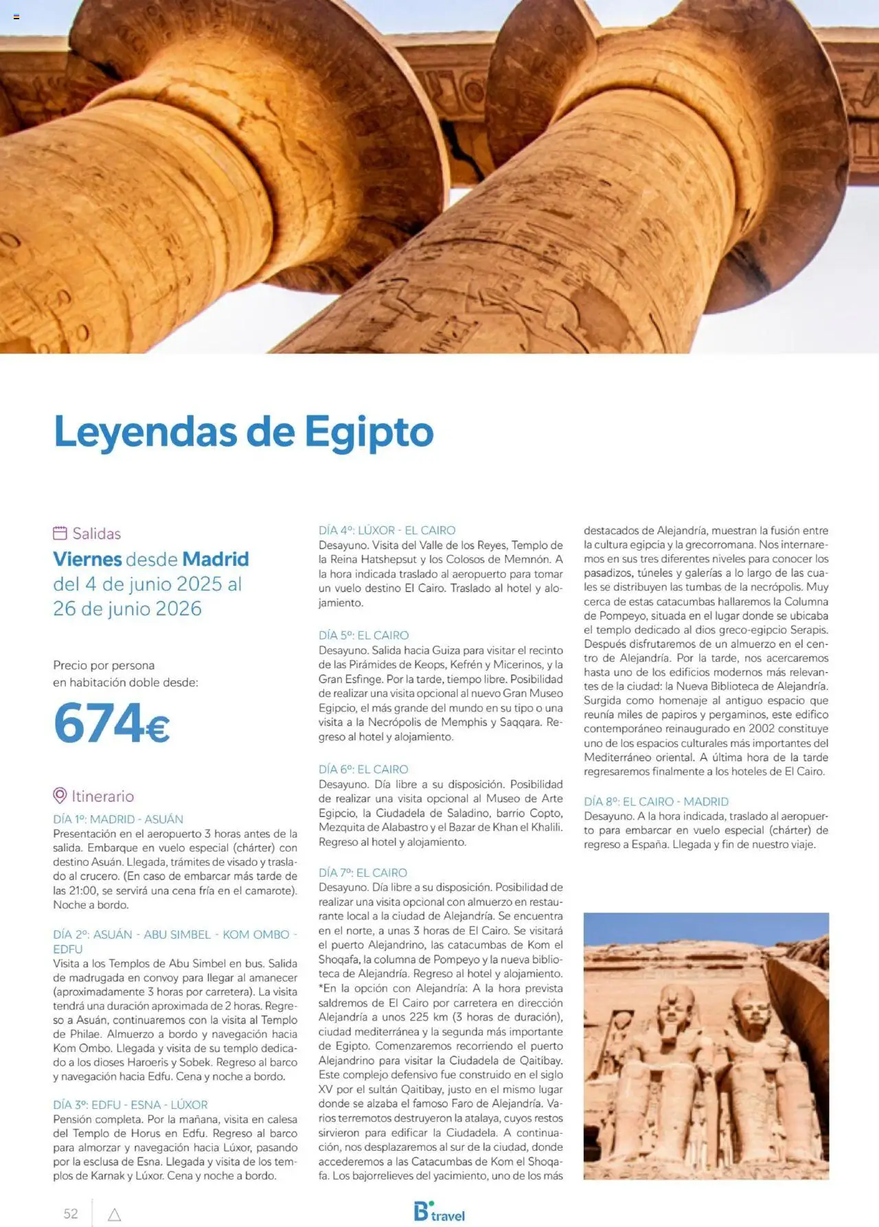 B the travel brand Egipto │ válido desde el 01.07.2025 | Página: 52