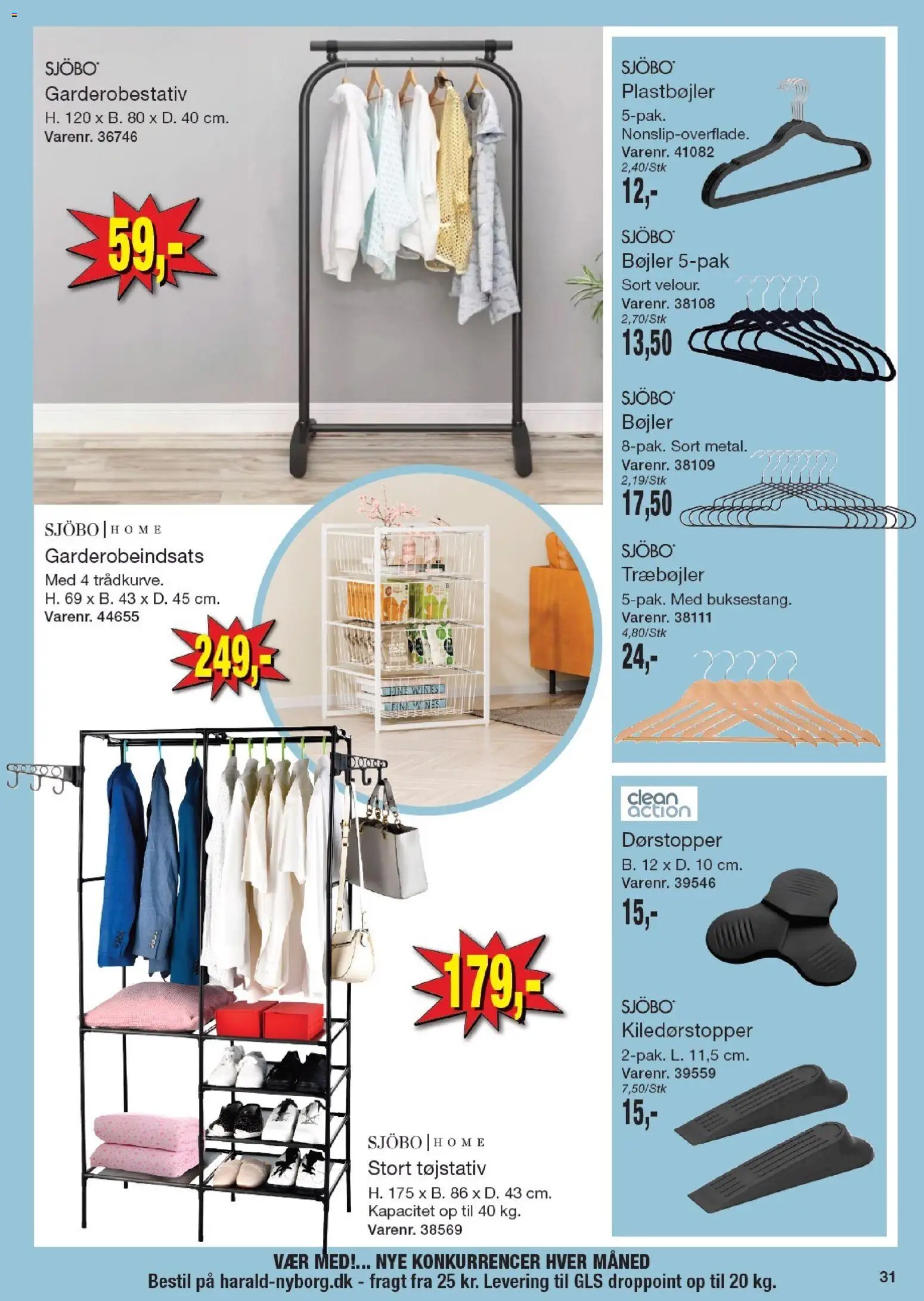 Harald Nyborg tilbudsavis – gyldig fra 05.03.2026 | Side: 33 | Produkter: Bøjler, Tøjstativ