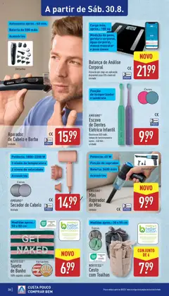 Aldi folheto │ válido de 25.08.2025 | Página: 26 | Produtos: Secador de cabelo, Aparador, Bateria, Massa