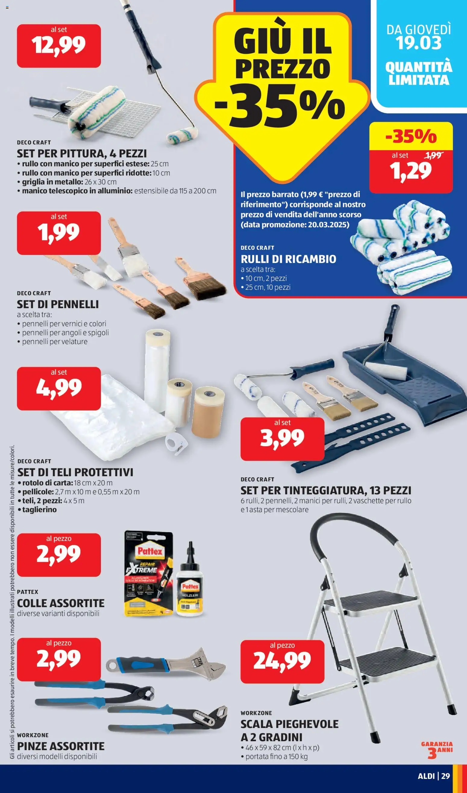 Volantino Aldi del 16.03.2026 | Pagina: 29 | Prodotti: Rullo, Scala, Alluminio, Vaschette
