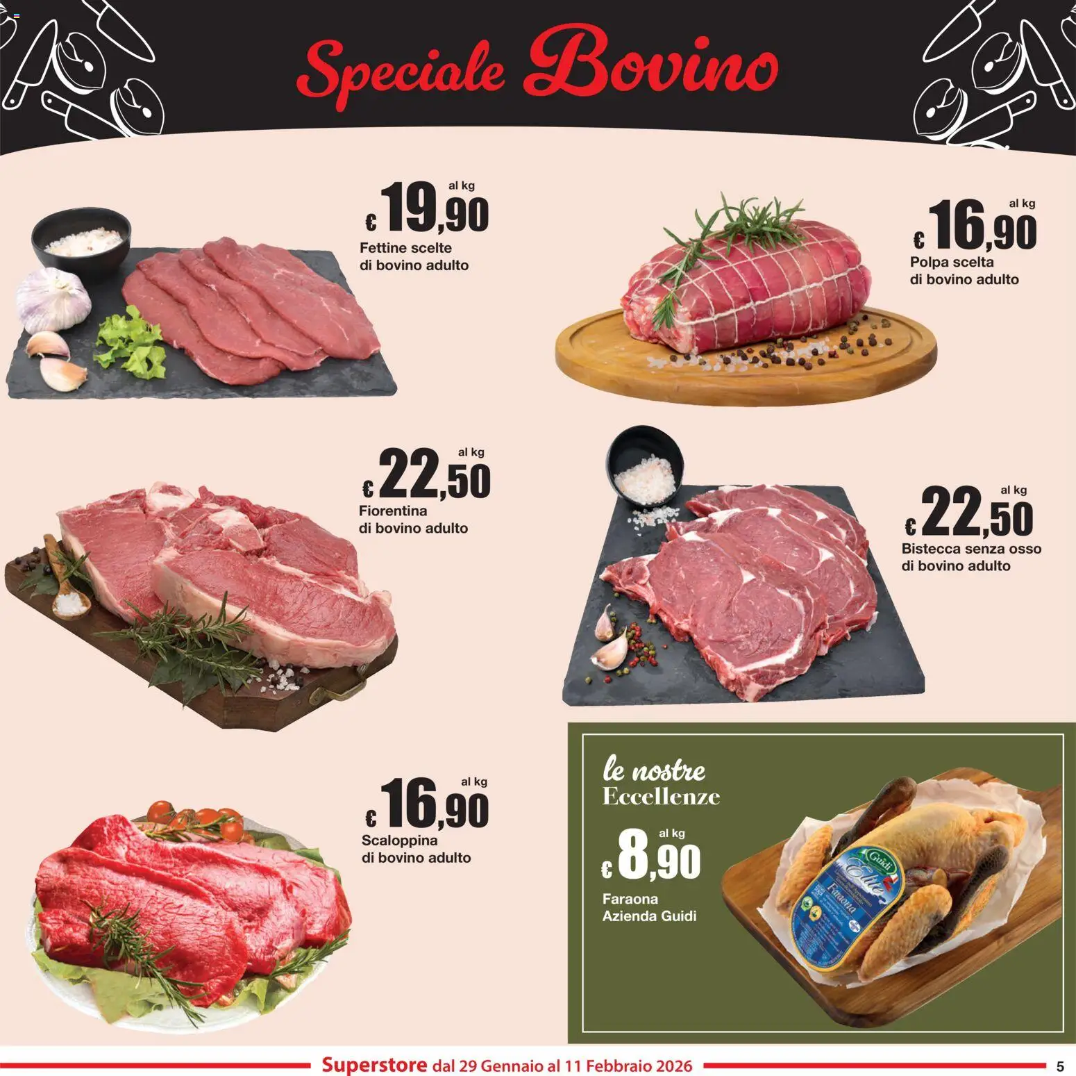 Volantino Sì con Te del 29.01.2026 | Pagina: 5 | Prodotti: Bovino