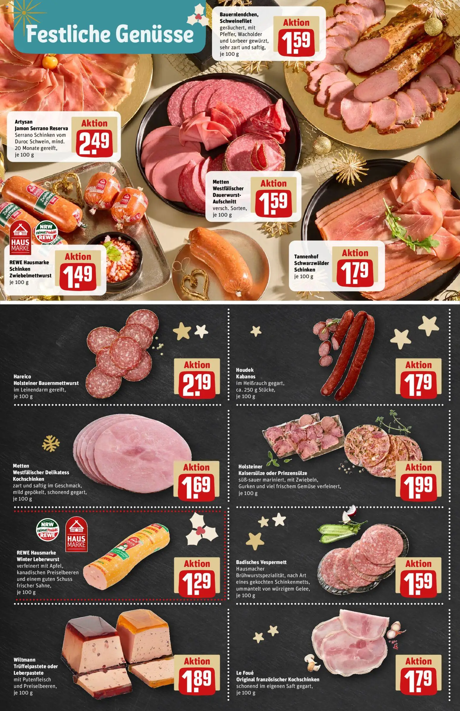 Rewe ihr Kaufpark Prospekt 	 – gültig ab 15.12.2025 | Seite: 8 | Produkte: Schweinefilet, Gemüse, Serrano schinken, Saft