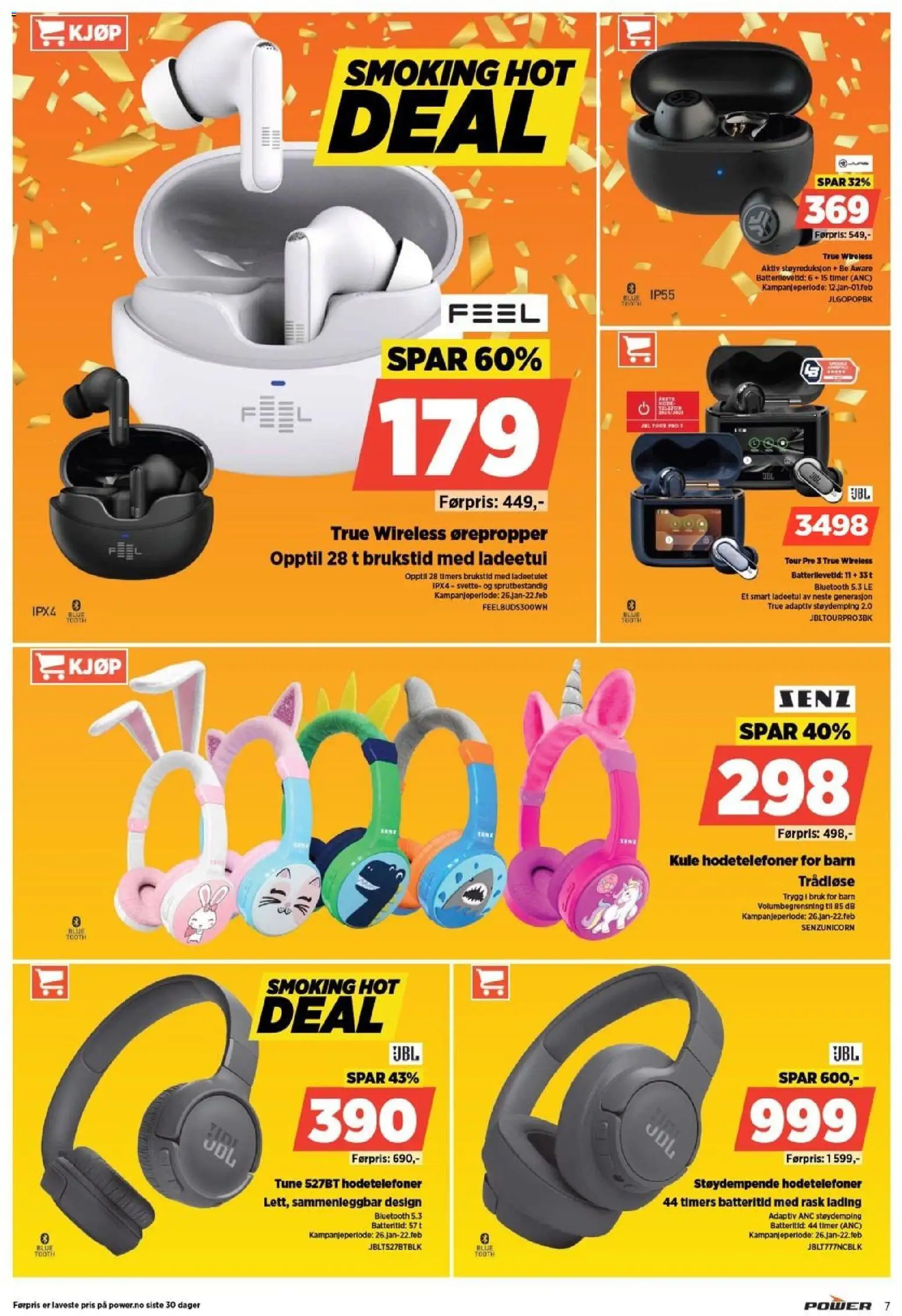 {H1} | Side: 7 | Produkter: Hodetelefoner, Суміш дитяча, Ørepropper