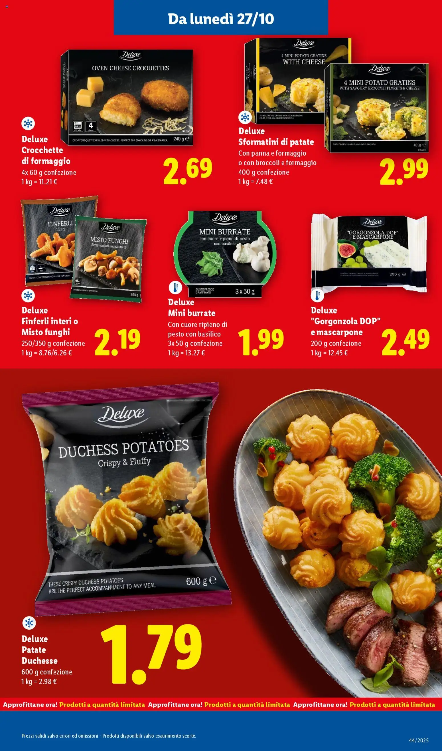 Volantino Lidl del 27.10.2025 | Pagina: 11 | Prodotti: Patate, Crocchette, Broccoli, Mascarpone