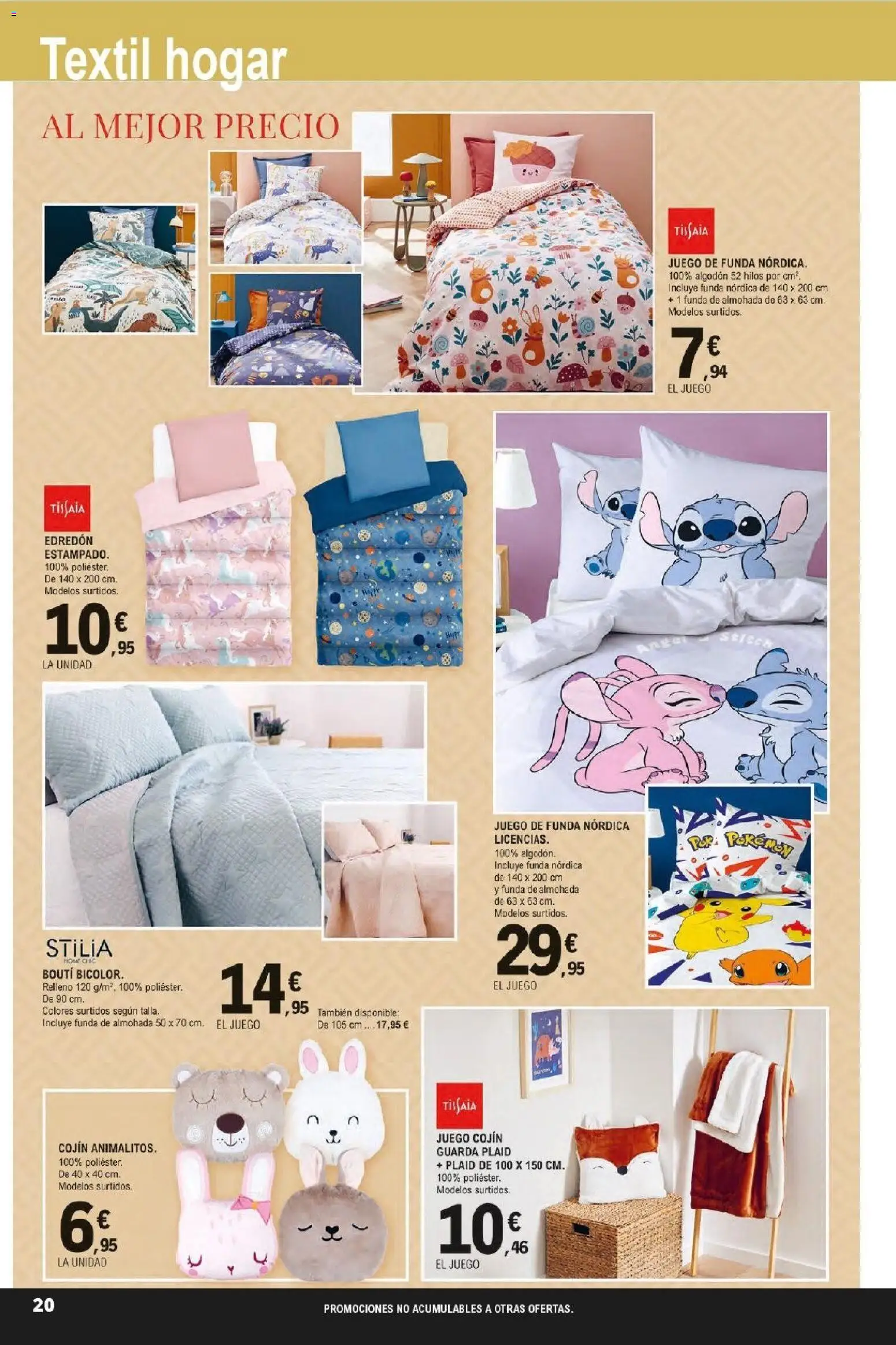 E.Leclerc folleto │ válido desde el 21.01.2026 | Página: 20 | Productos: Edredón, Funda, Almohada, Cojín