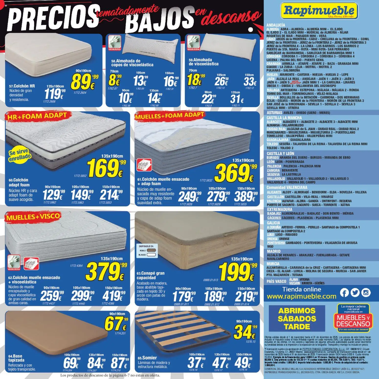 Rapimueble folleto │ válido desde el 01.11.2025 | Página: 7 | Productos: Copos, Muebles