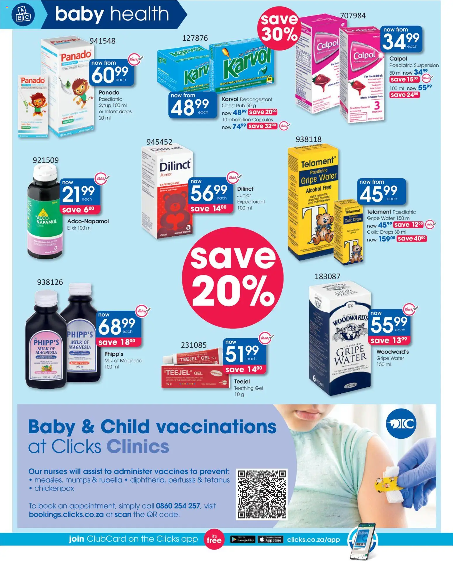 New Clicks catalogue – valid from 23.10.2025 | Page: 28 | Products: Milk, Syrup, Water