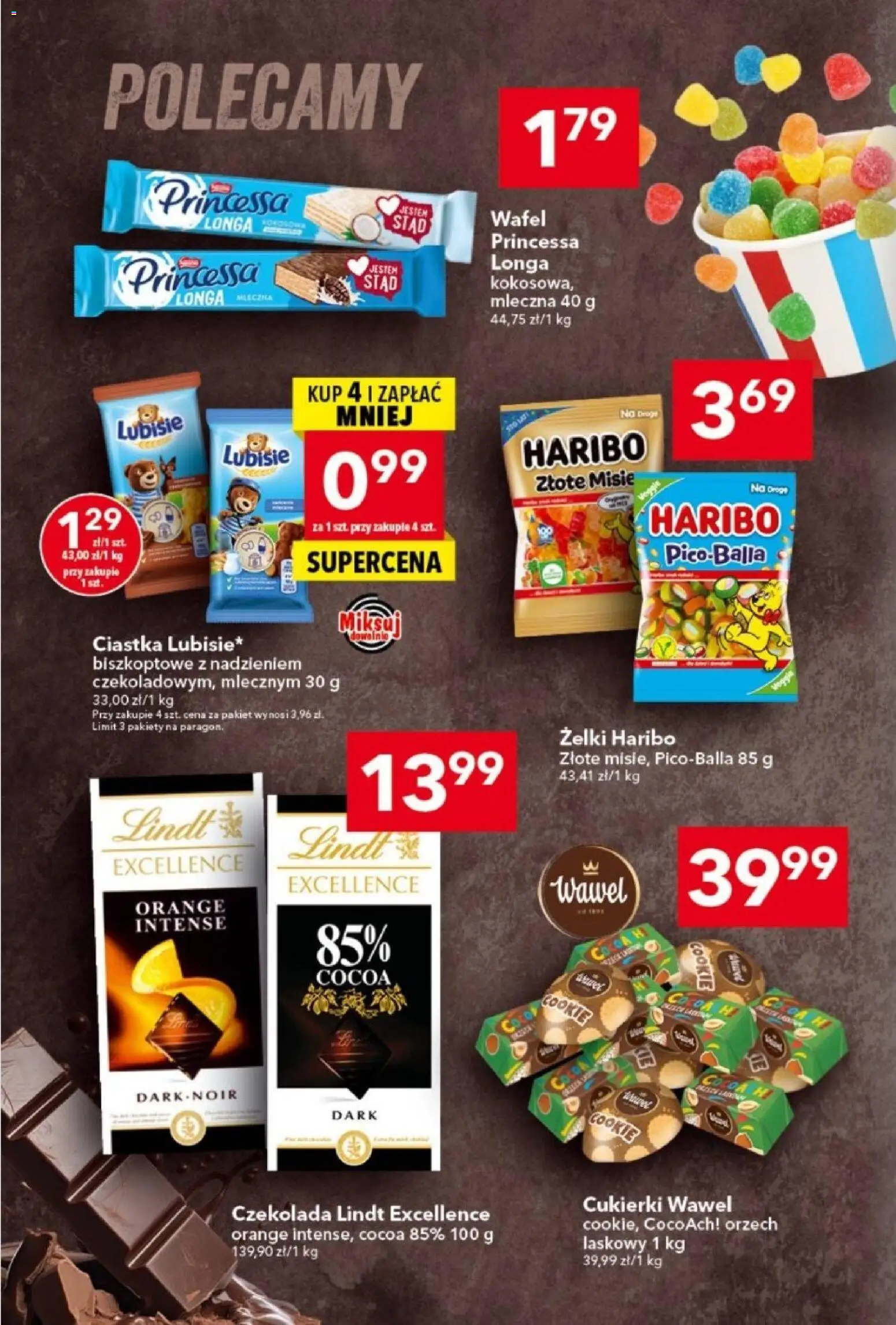 Lewiatan gazetka od 20.11.2025 | Strona: 14 | Produkty: Czekolada lindt, Żelki, Czekolada, Ciastka