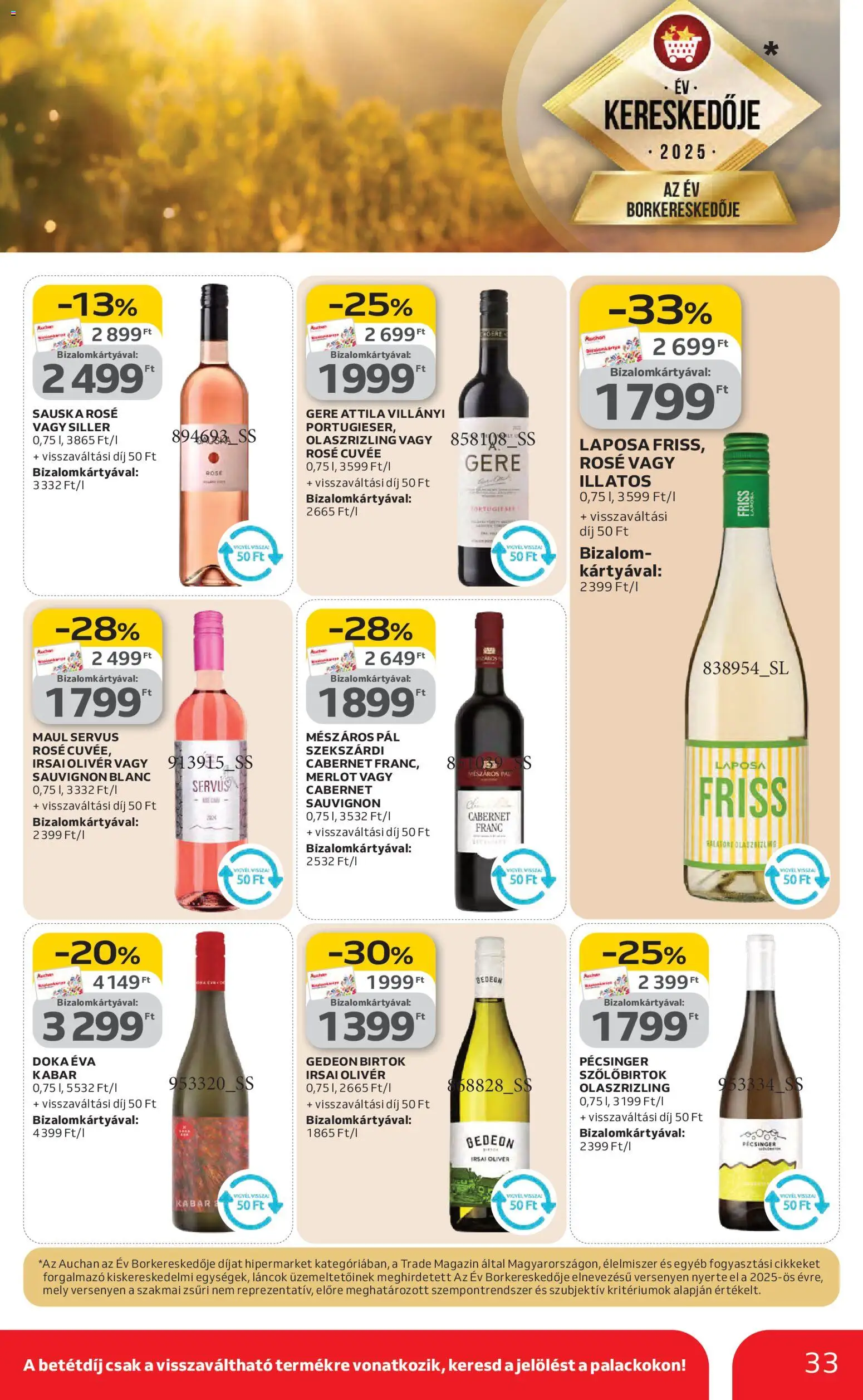 Auchan akciós ujság - amely érvényes a következő dátumtól: 12.02.2026 | Oldal: 33