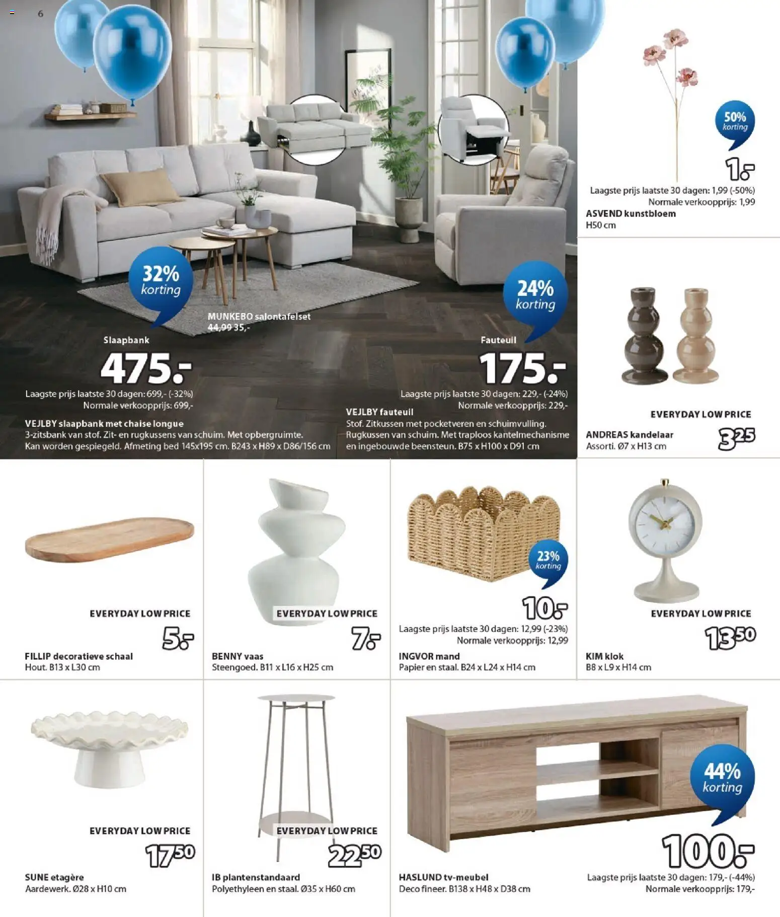 {H1} | Pagina: 6 | Producten: Papier, Mand, Vaas, Klok