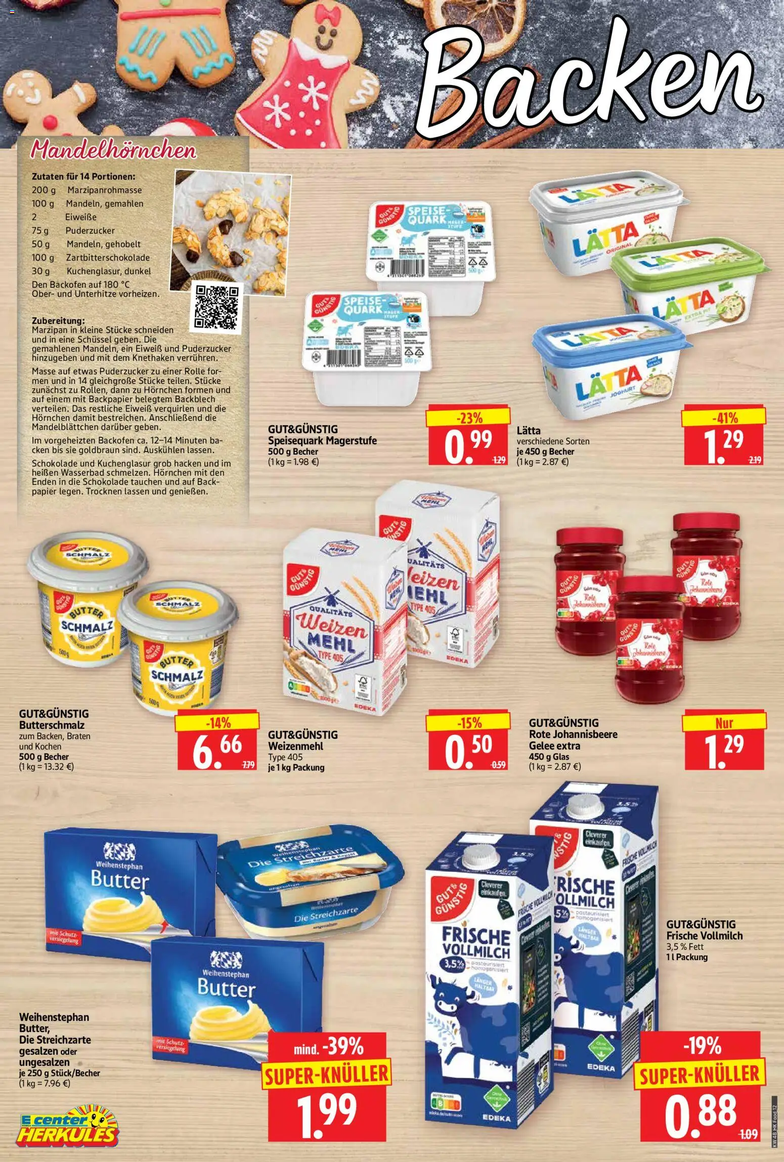 HERKULES Prospekt 	 – gültig ab 24.11.2025 | Seite: 12 | Produkte: Mehl, Quark, Weizenmehl, Speisequark