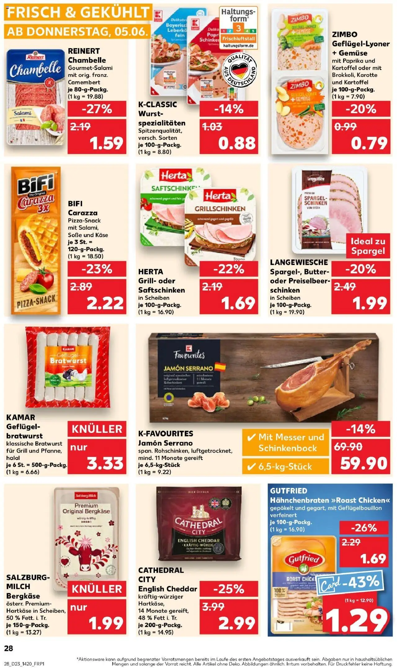 Kaufland prospekt Gummersbach	 - gültig ab dem 09.06.2025 | Seite: 43 | Produkte: Spargel, Paprika, Soße, Salami