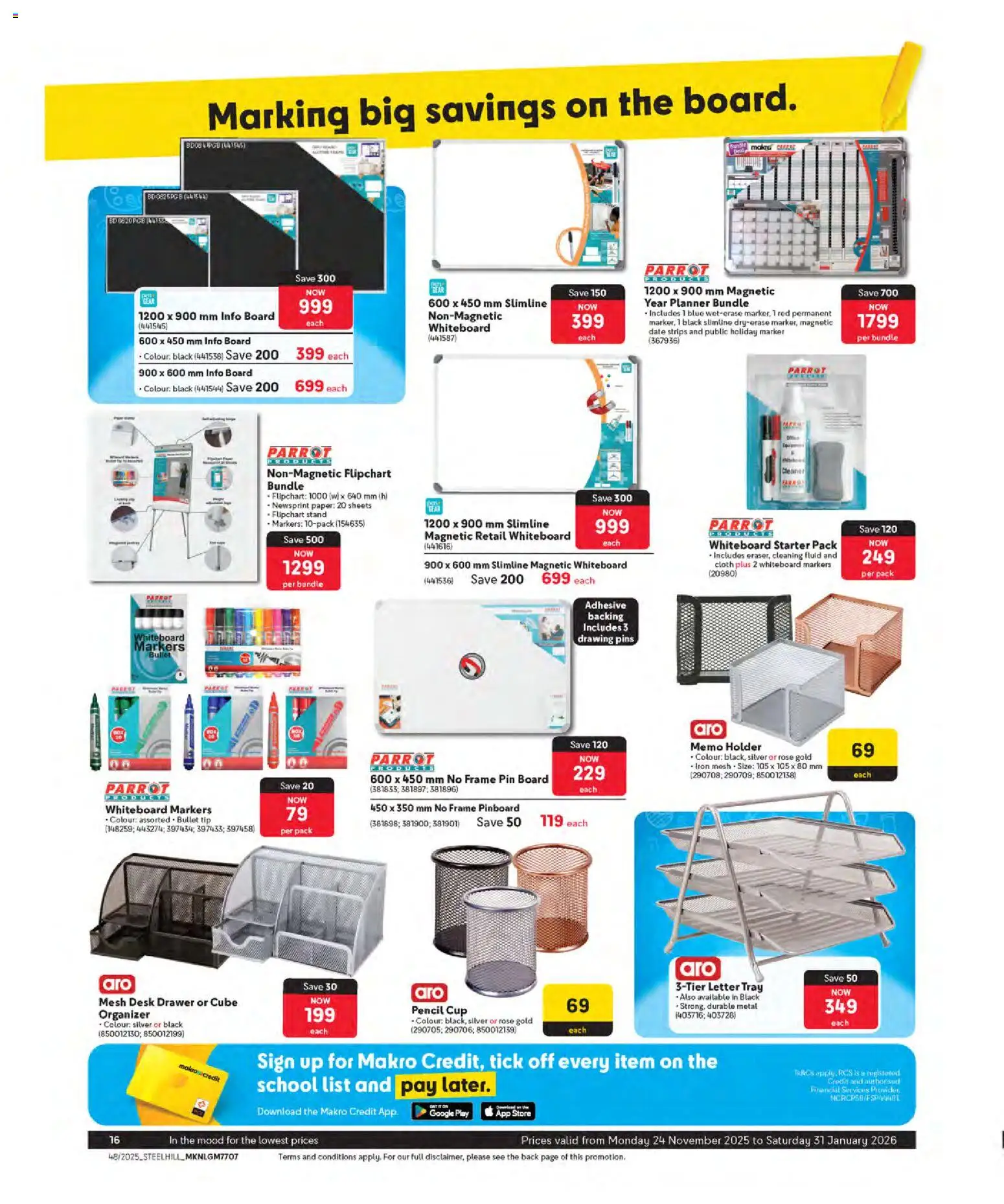 New Makro catalogue – valid from 24.11.2025 | Page: 16 | Products: Pencil, Desk, Iron, Adhesive