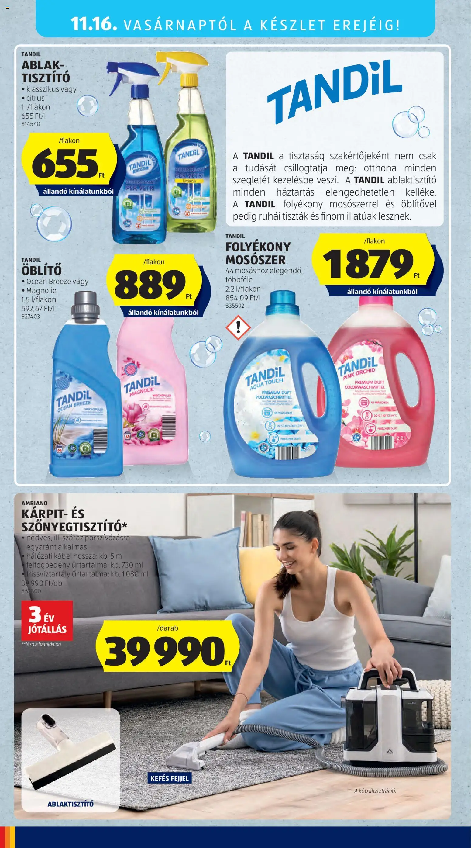 Aldi akciós ujság - amely érvényes a következő dátumtól: 13.11.2025 | Oldal: 14 | Termékek: Kábel, Öblítő, Folyékony mosószer, Mosószer