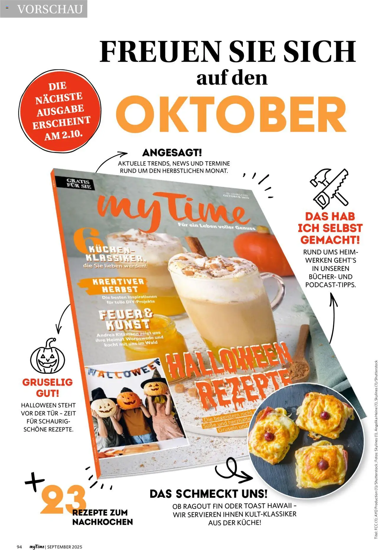 Famila Nordwest myTime September 2025 – gültig ab 01.09.2025 | Seite: 94 | Produkte: Toast, Küche, Tür, Kuchen
