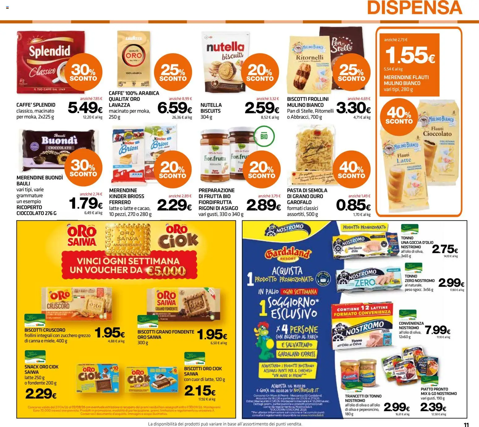 Volantino Superconti del 23.04.2026 | Pagina: 12 | Prodotti: Cioccolato, Zucchero, Pasta, Tonno