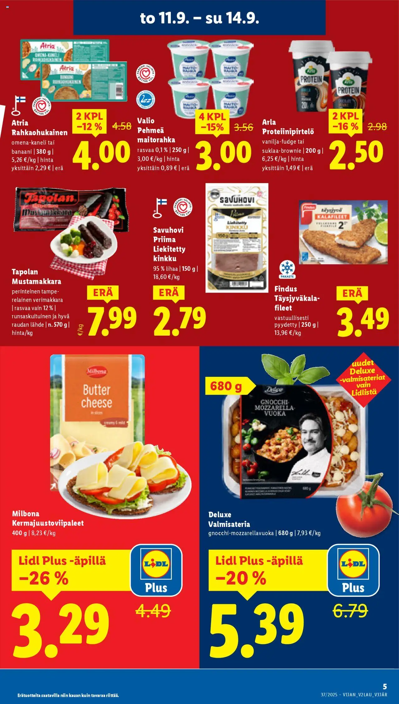 Lidl tarjoukset - Rovaniemi – voimassa 11.09.2025 alkaen | Sivu: 7 | Tuotteet: Mozzarella, Kinkku
