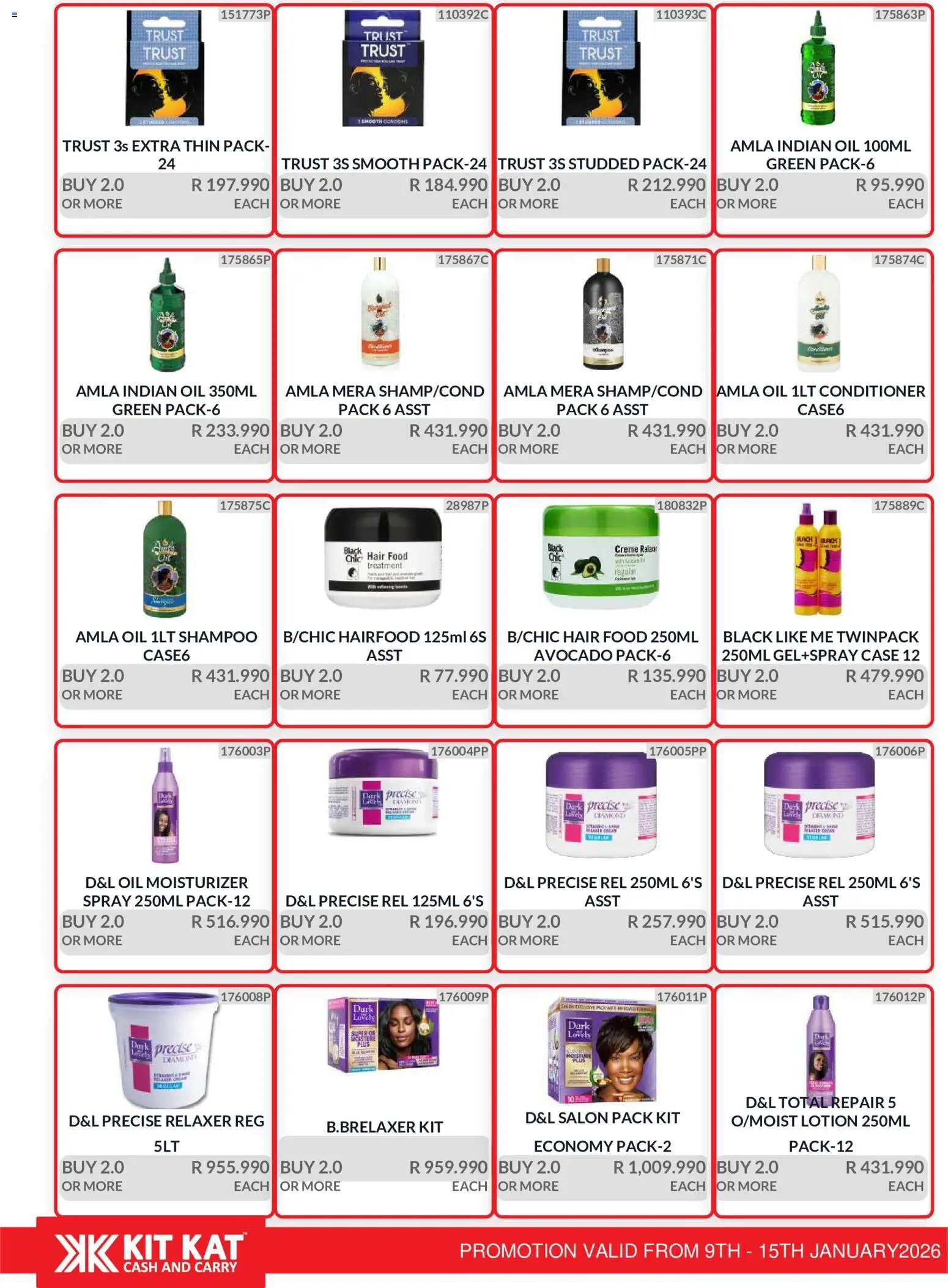 New KIT KAT Cash & Carry catalogue – valid from 09.01.2026 | Page: 16 | Products: Moisturizer, Oil, Shampoo, Conditioner
