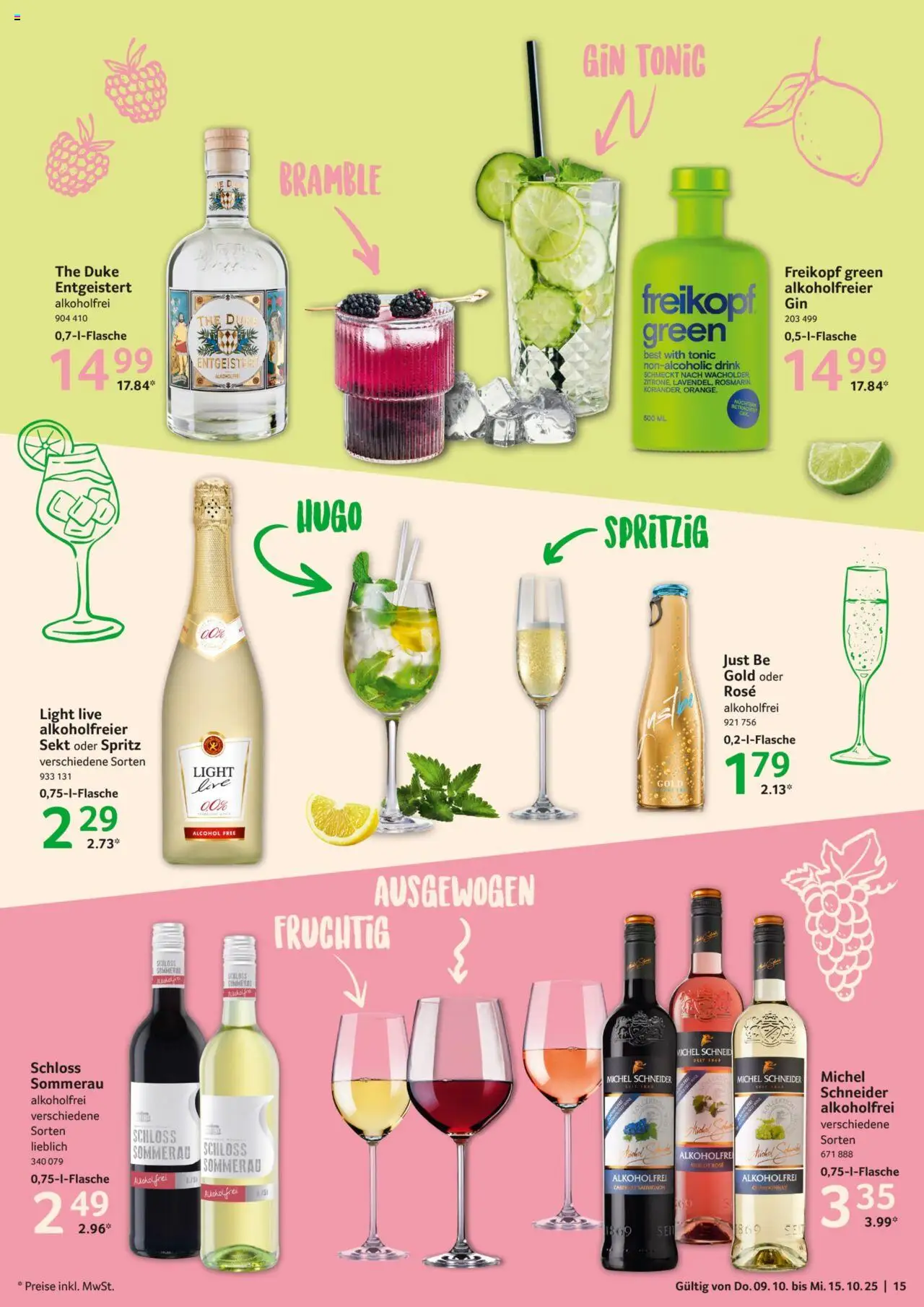 Selgros Prospekt 	 – gültig ab 09.10.2025 | Seite: 15 | Produkte: Sekt, Merlot, Gin, Hugo