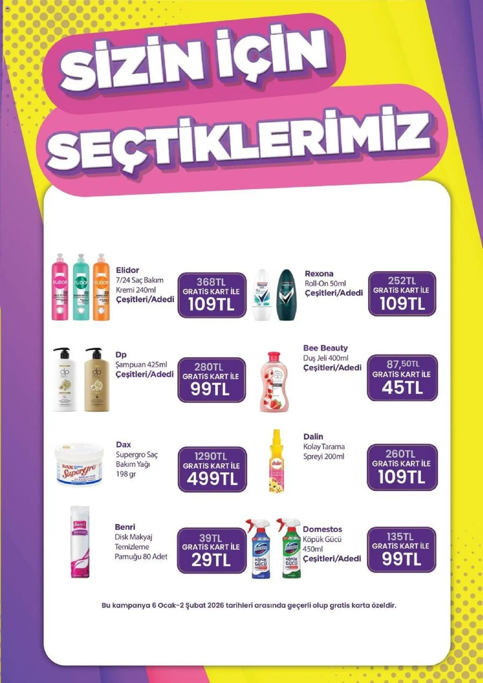 Gratis aktüel ürünler kataloğu yayımlandı! Bu hafta 01 - 31 Ocak 2026 günü Gratis indirimli ürünleri