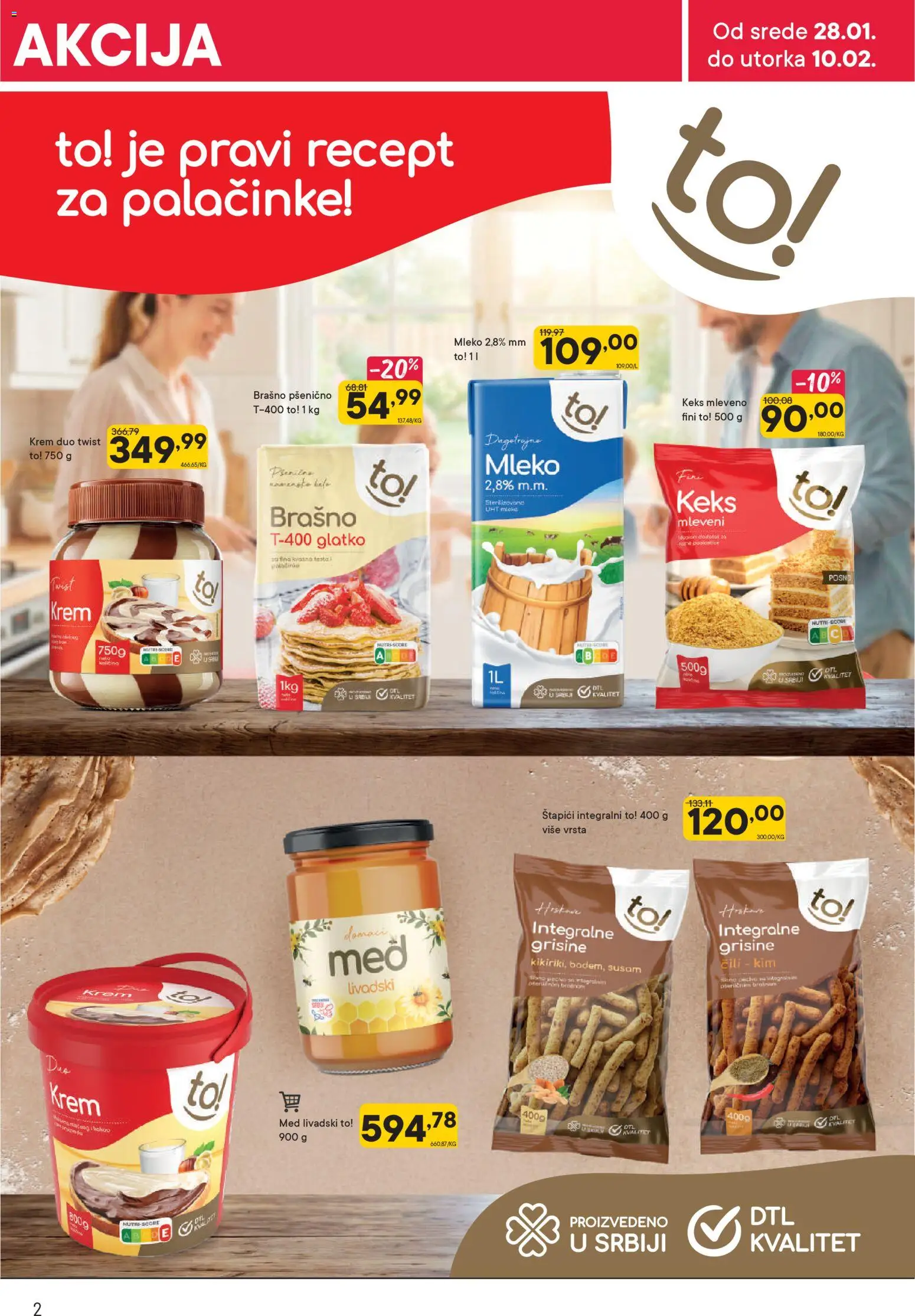 PerSu katalog - važi od 28.01.2026 | Strana: 2 | Proizvode: Brašno, Mleko, Med, Palačinke